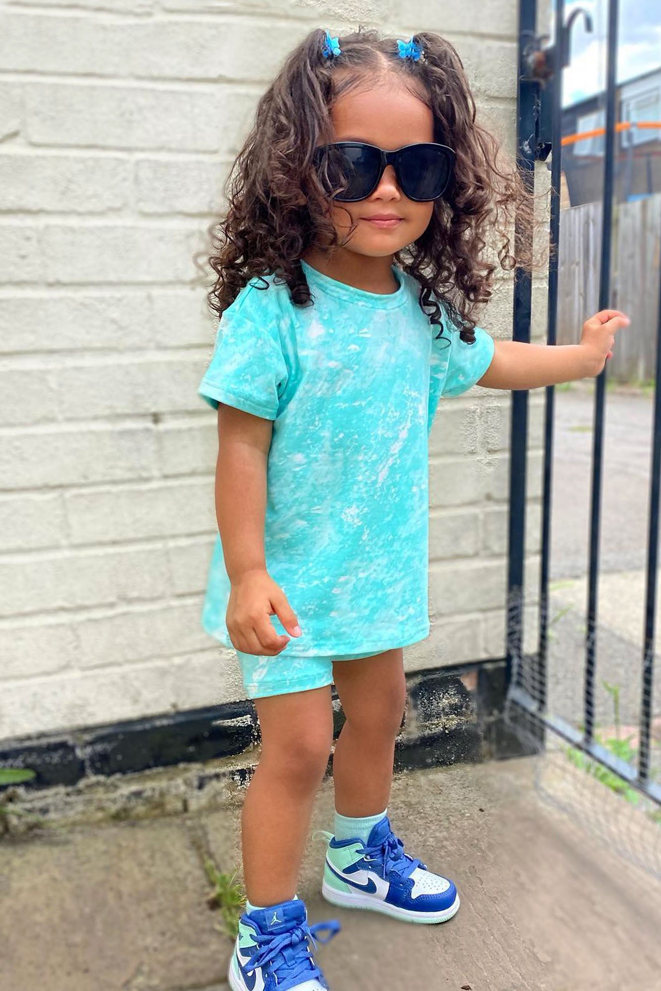 Mini Chelsea Biker Short Set