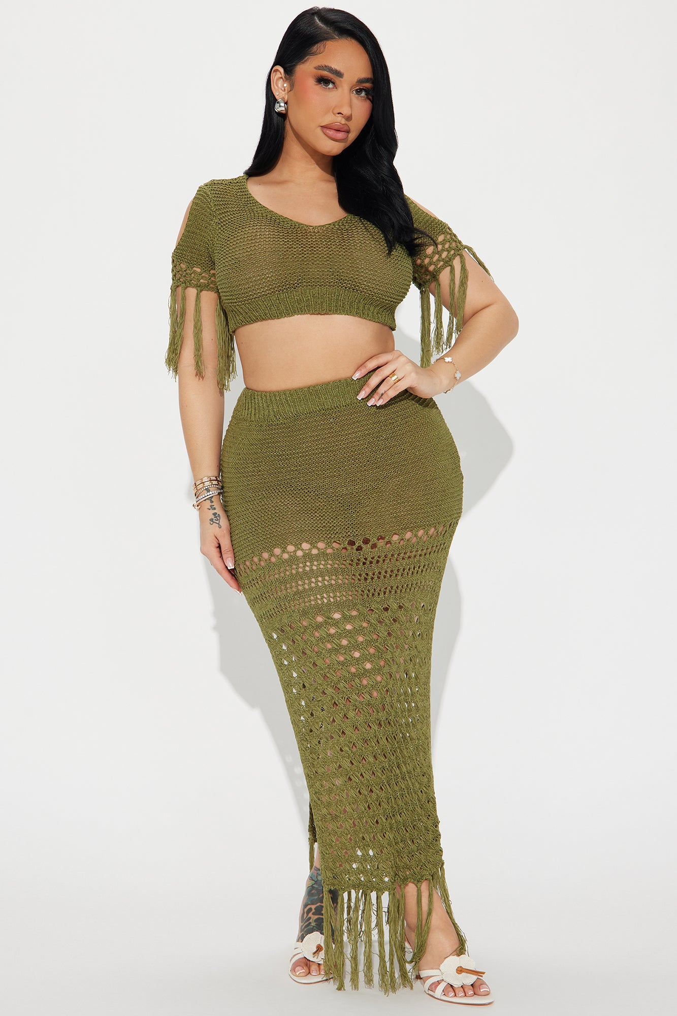 Get Away With It Crochet Skirt Set