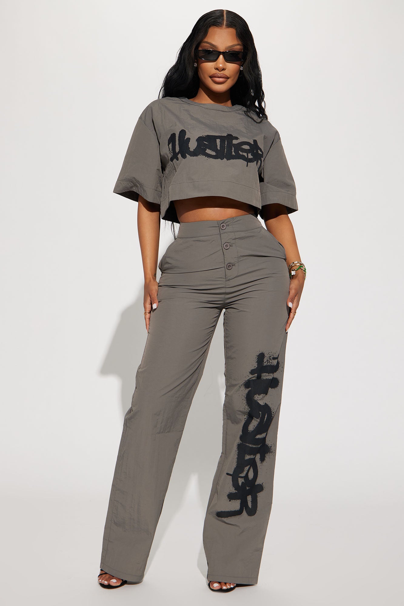 Time To Hustle Windbreaker Pant Set