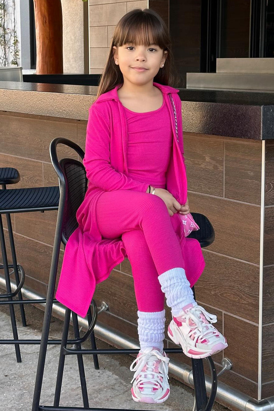 Mini Just Relax 3 Piece Ribbed Legging Set II