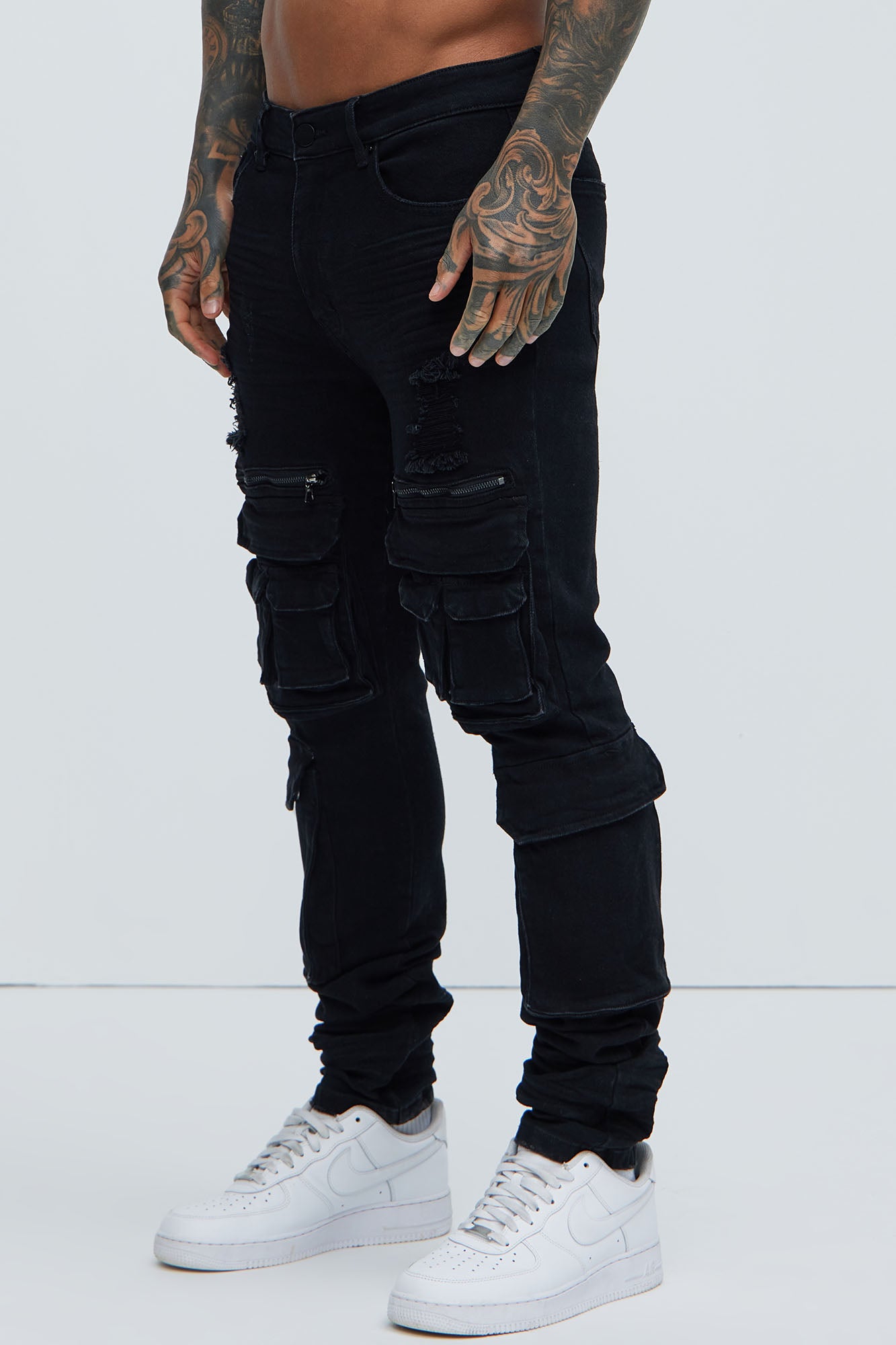 Holy Ghost Stacked Skinny Cargo Jeans