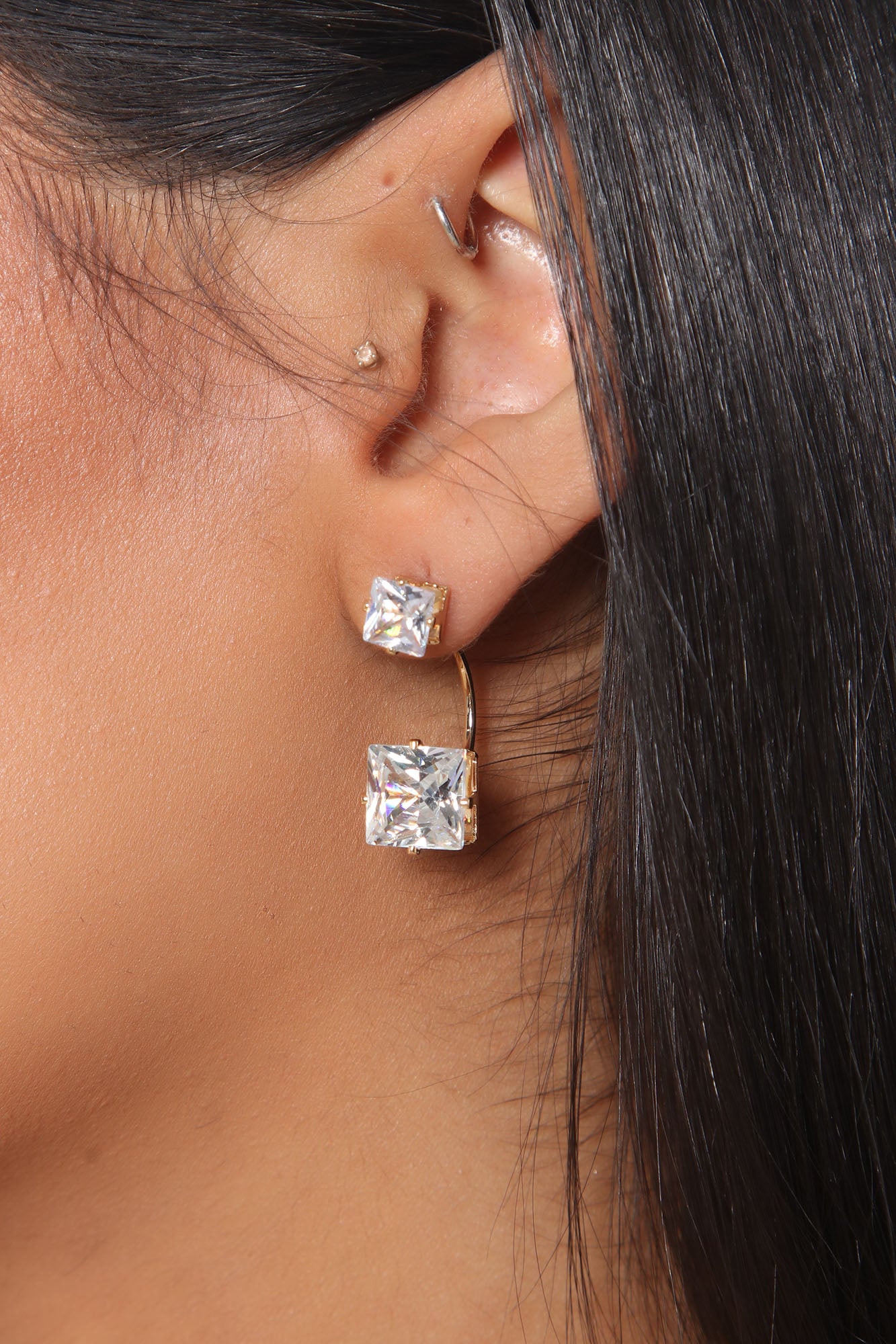 Simplicity Rhinestone Stud Earrings