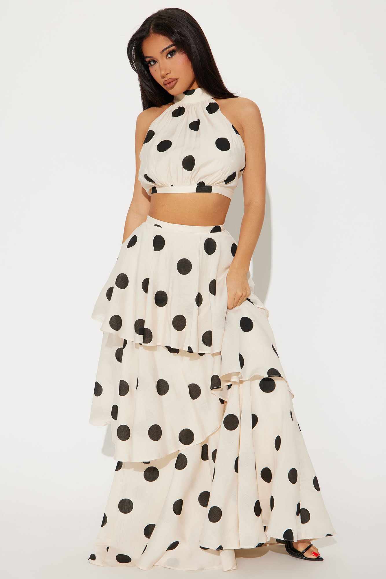 Sally Polka Dot Maxi Skirt Set