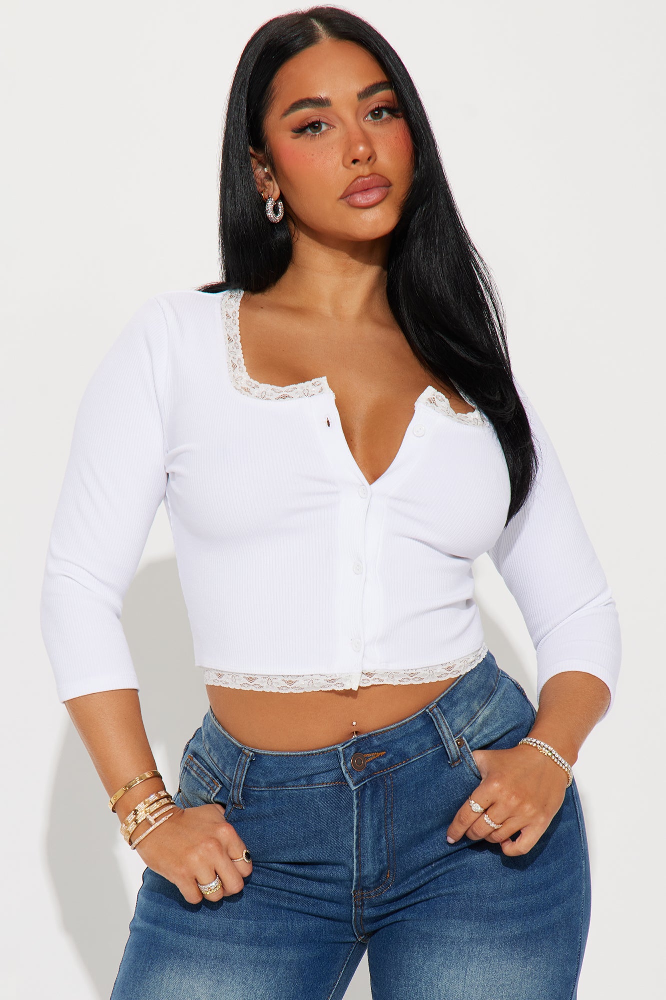 Arielle Snatched Button Up Top
