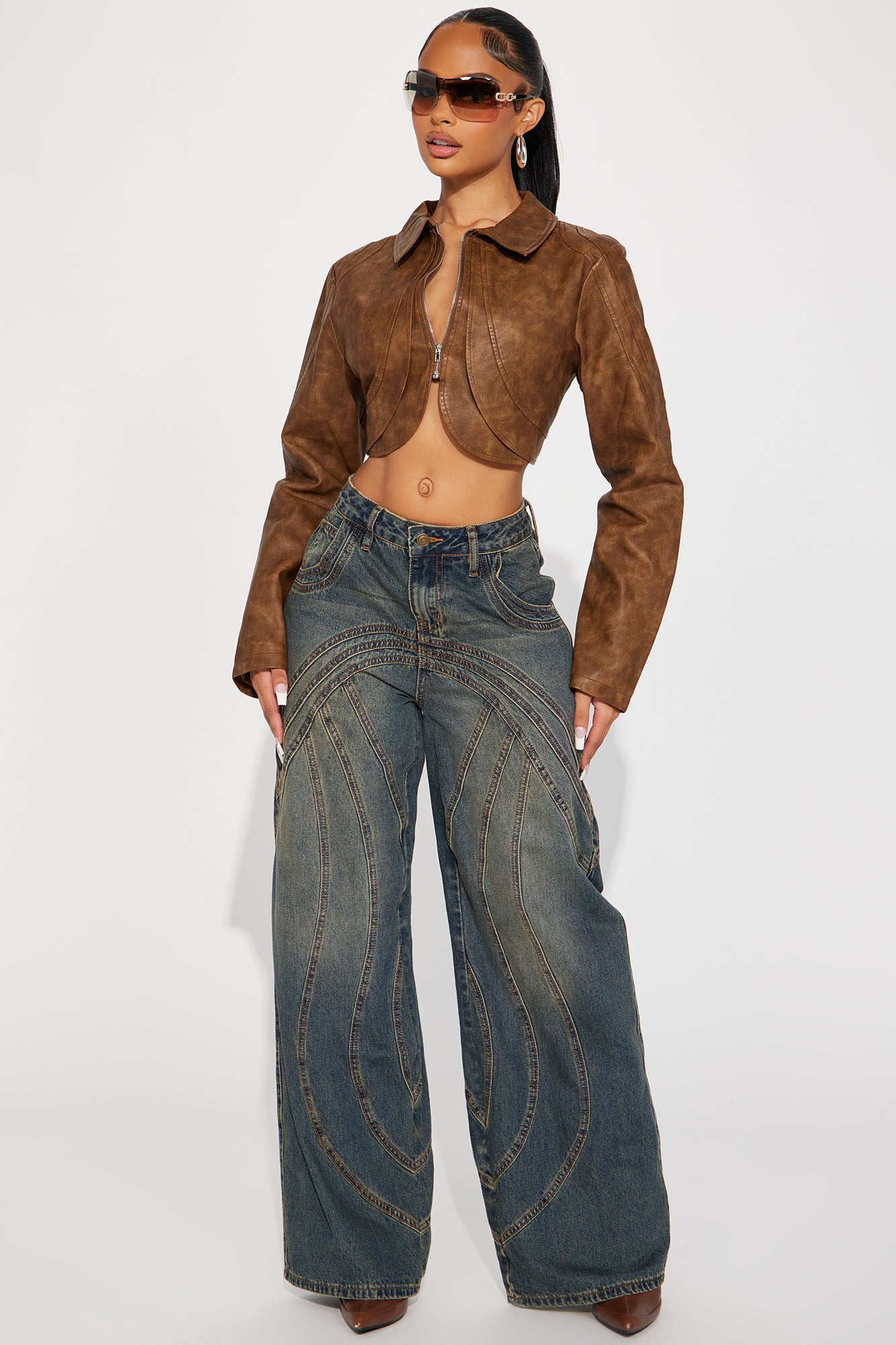 Copenhagen Non Stretch Tinted Wide Leg Jean