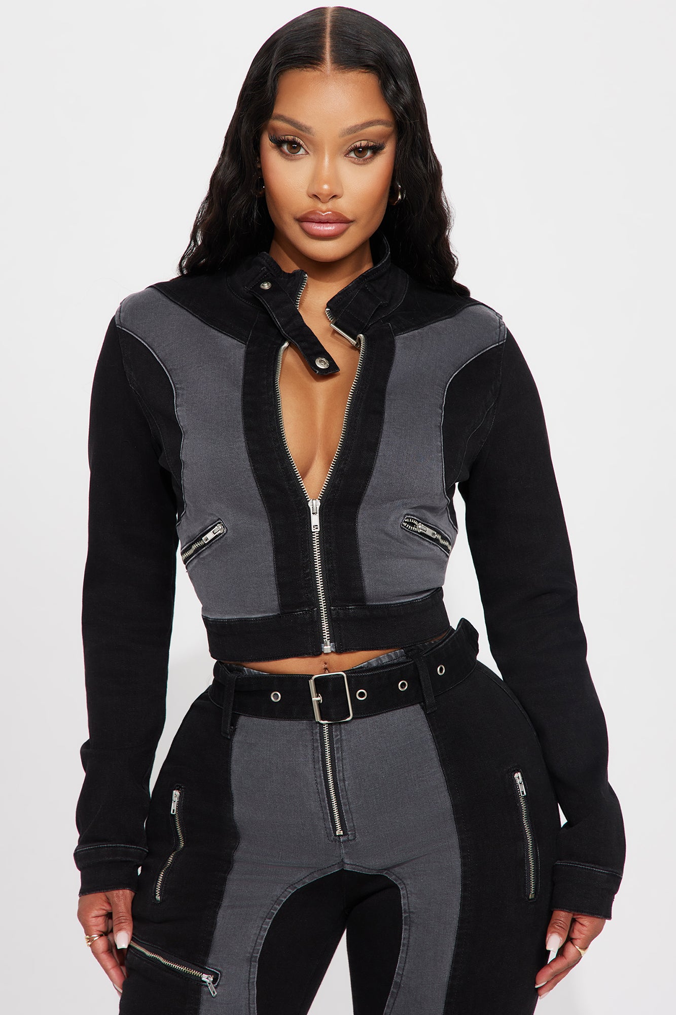 Off To The Races Denim Moto Jacket