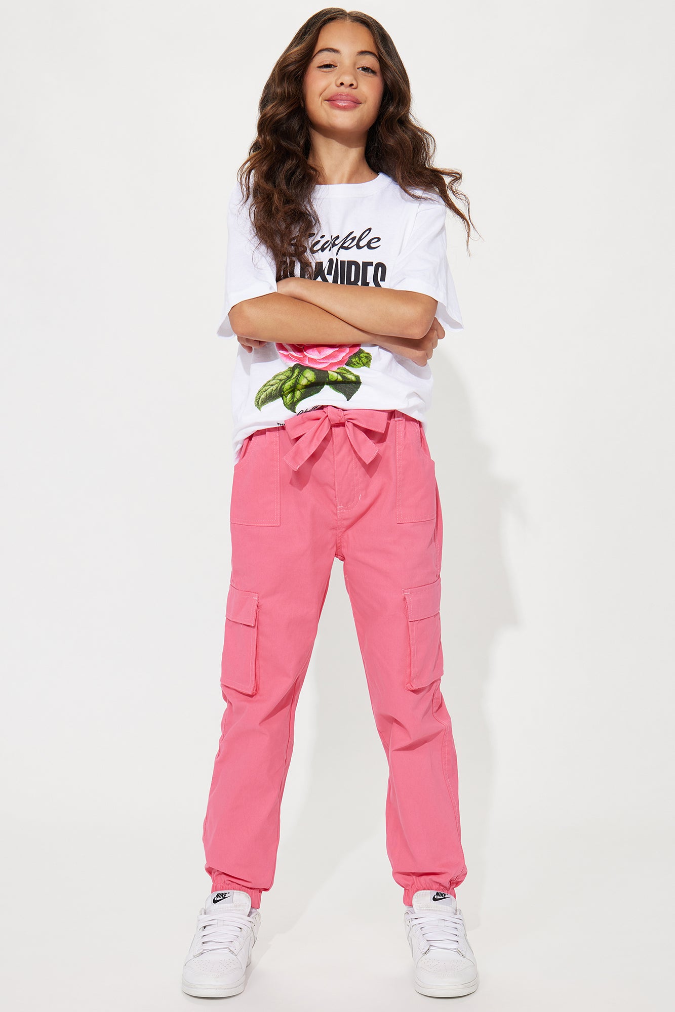 Mini Cool Girls Rule Belted Cargo Pants