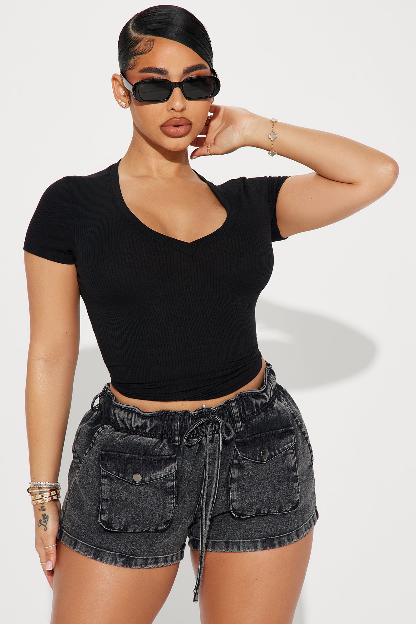 Natalie Ribbed Tee