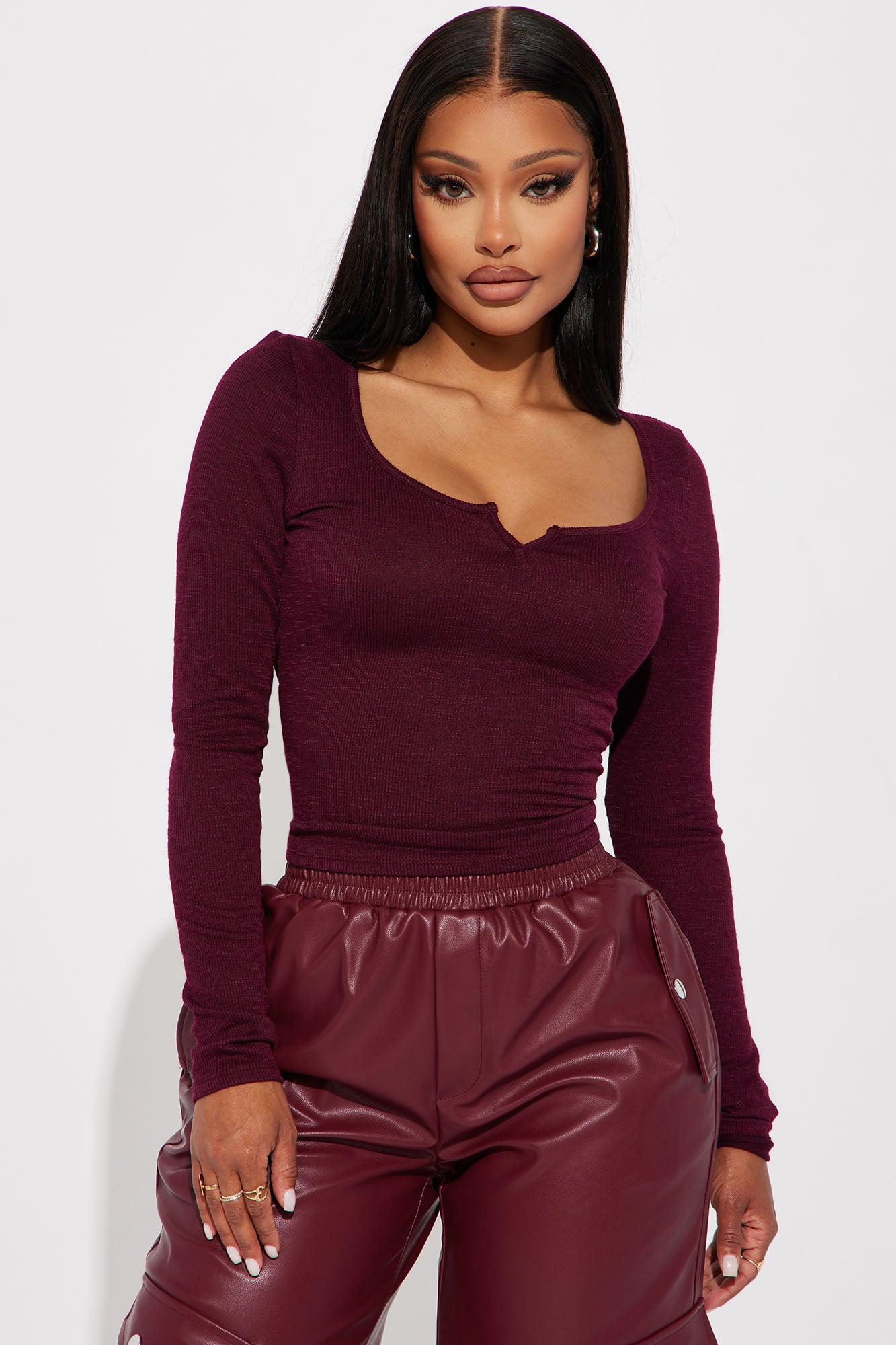 Bambi Ribbed Long Sleeve Top