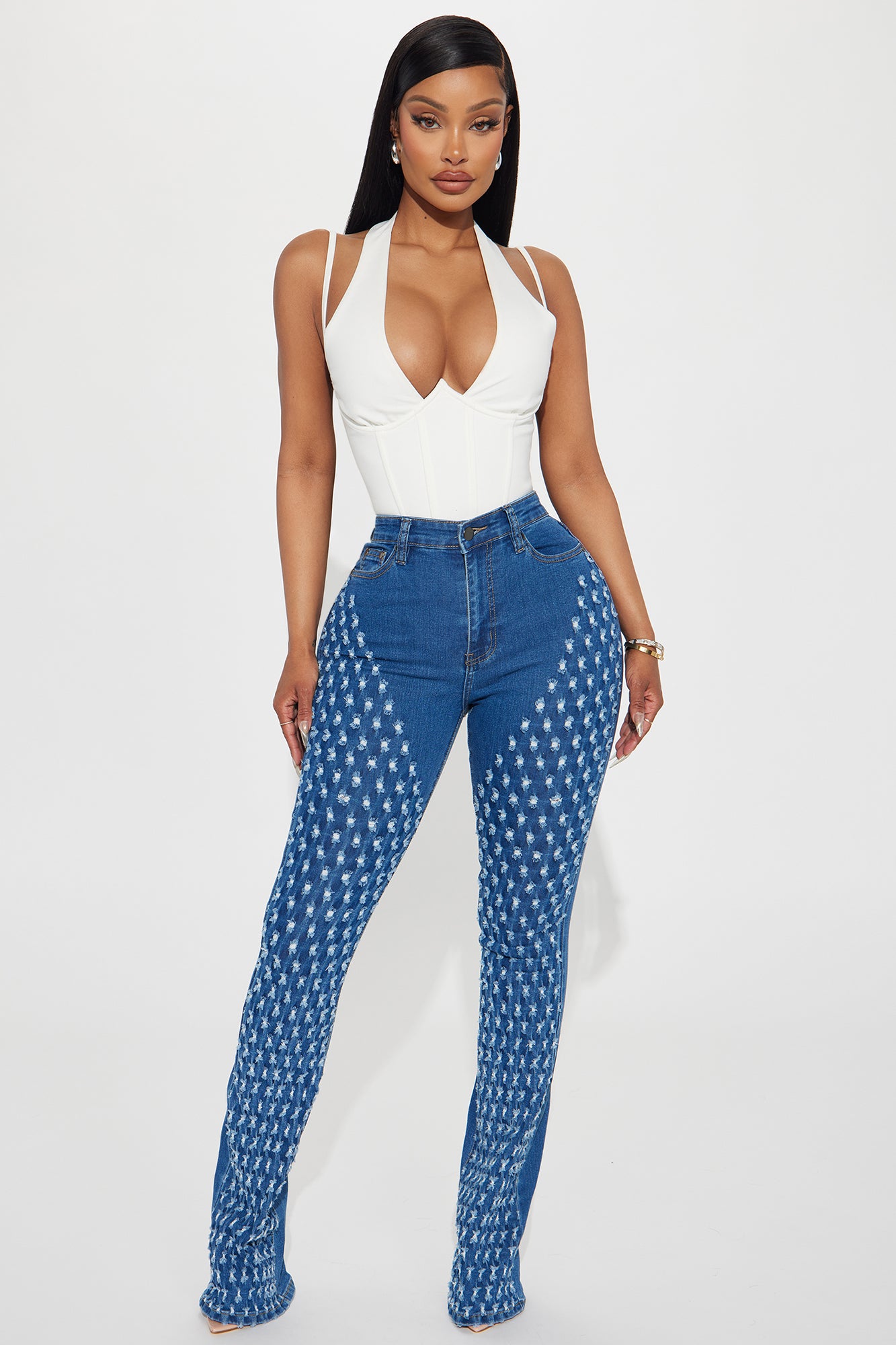Get Close To Me Stretch Flare Jeans