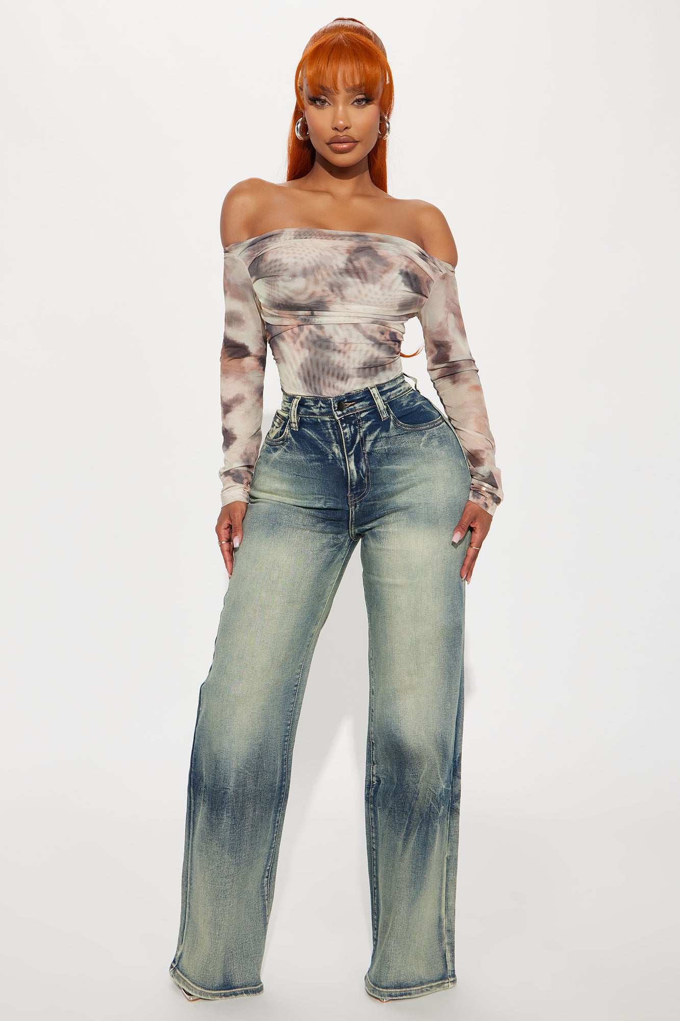 Like No Others Tinted Stretch Straight Leg Jeans