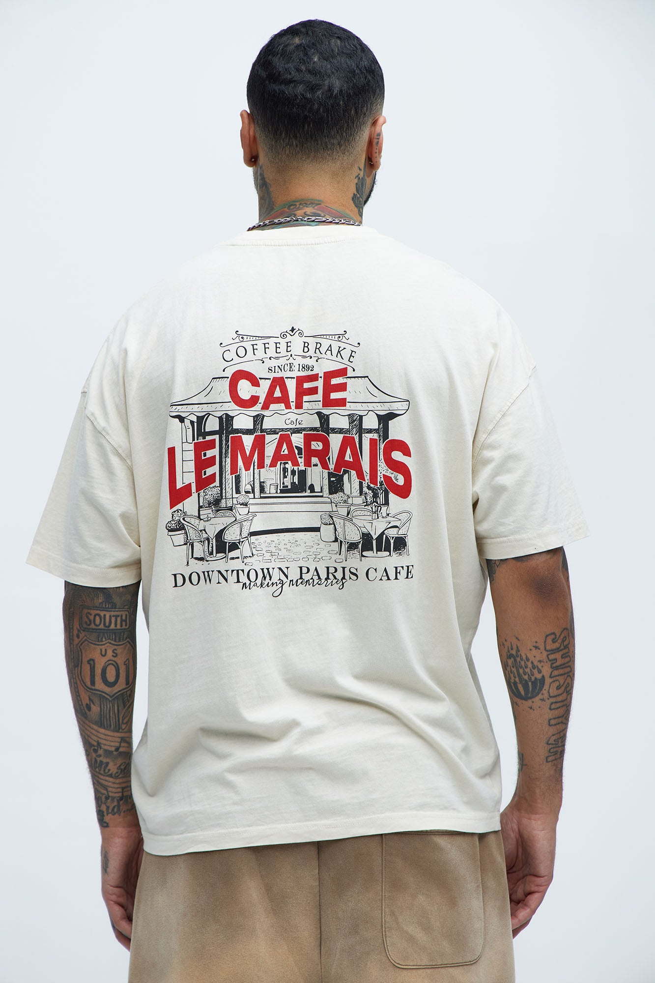 Cafe Le Marais Oversized Short Sleeve Tee