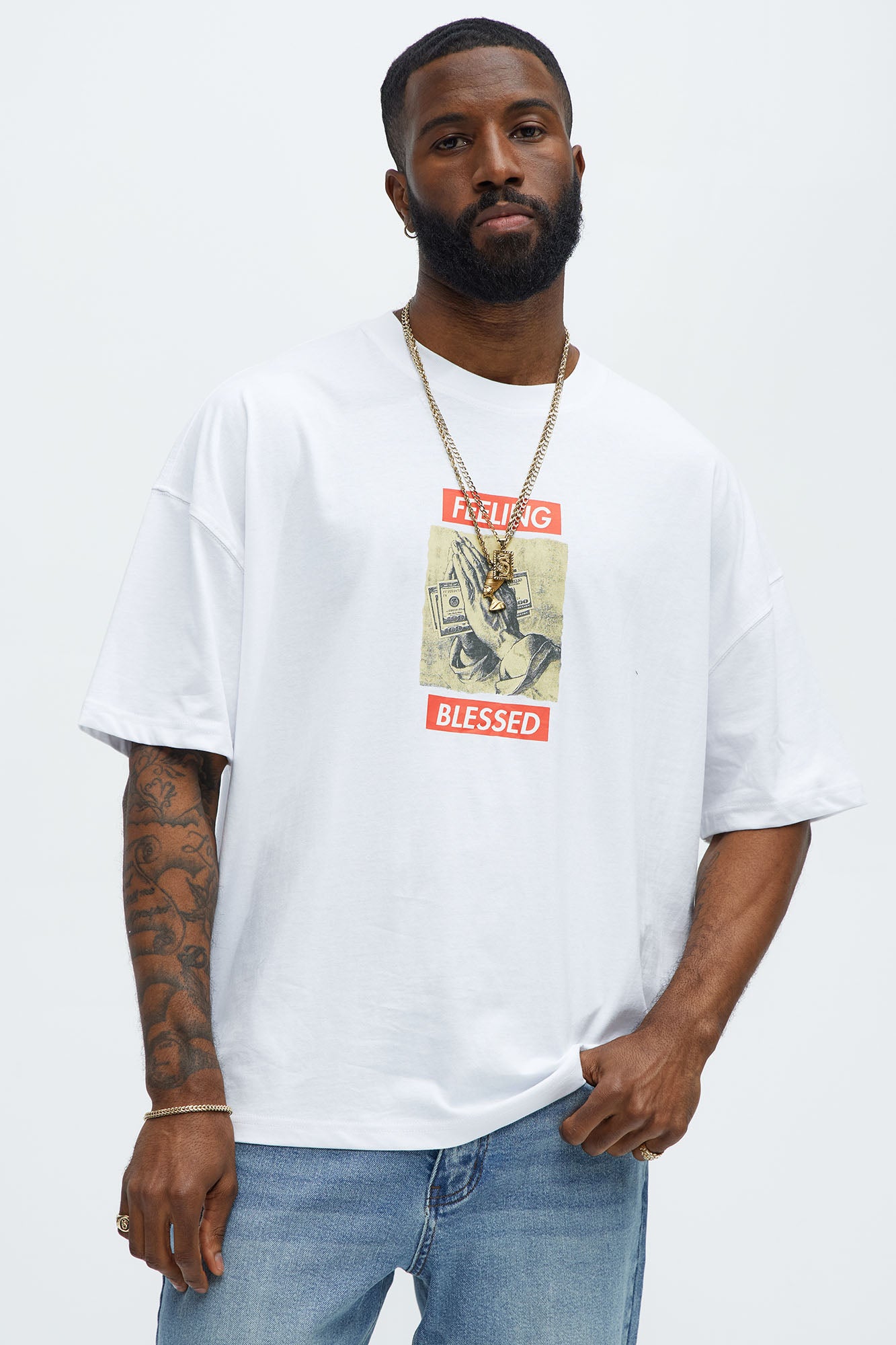 Feeling Blessed Oversized Short Sleeve Tee
