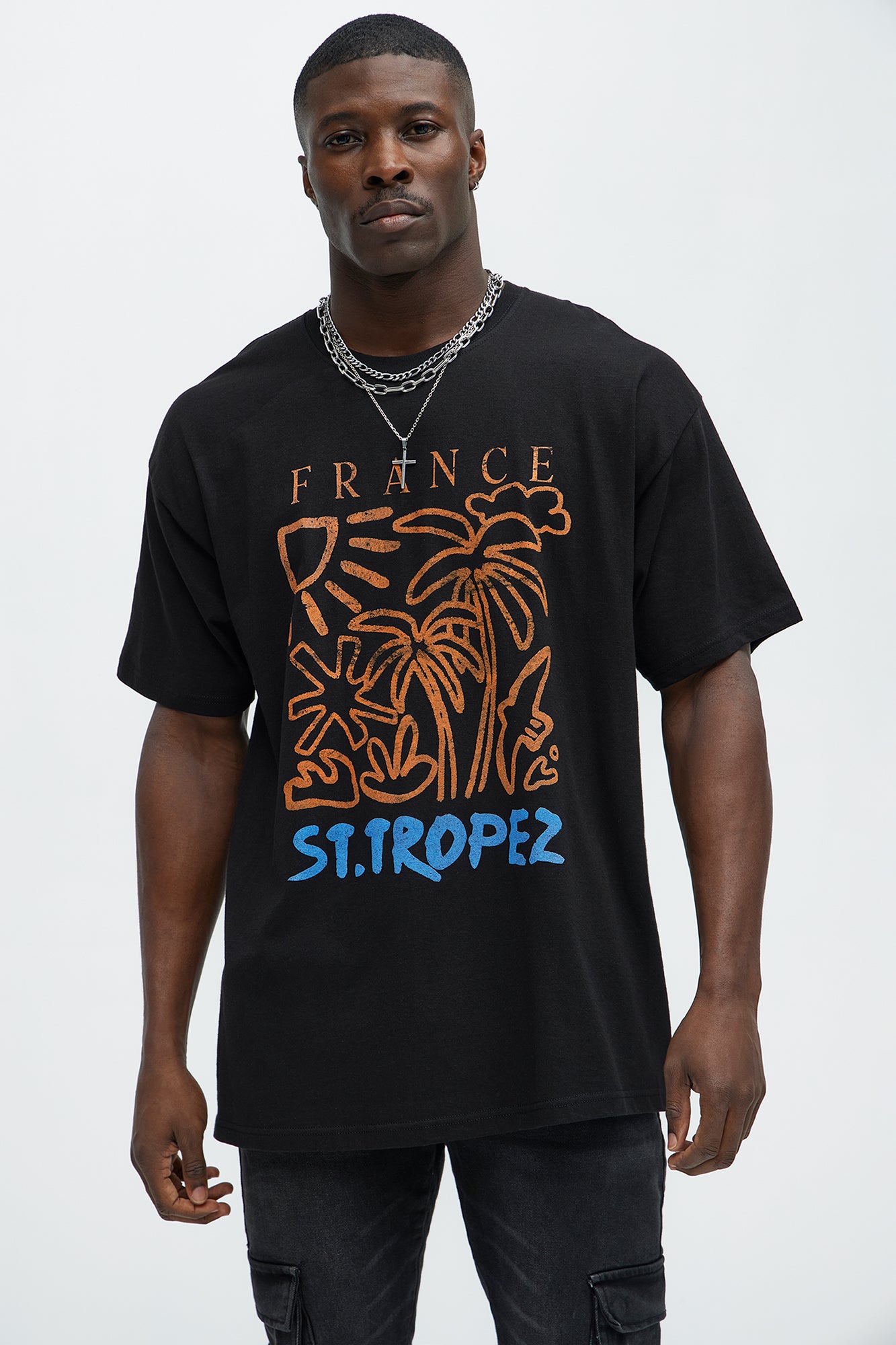 France St. Tropez  Oversized Short Sleeve Tee