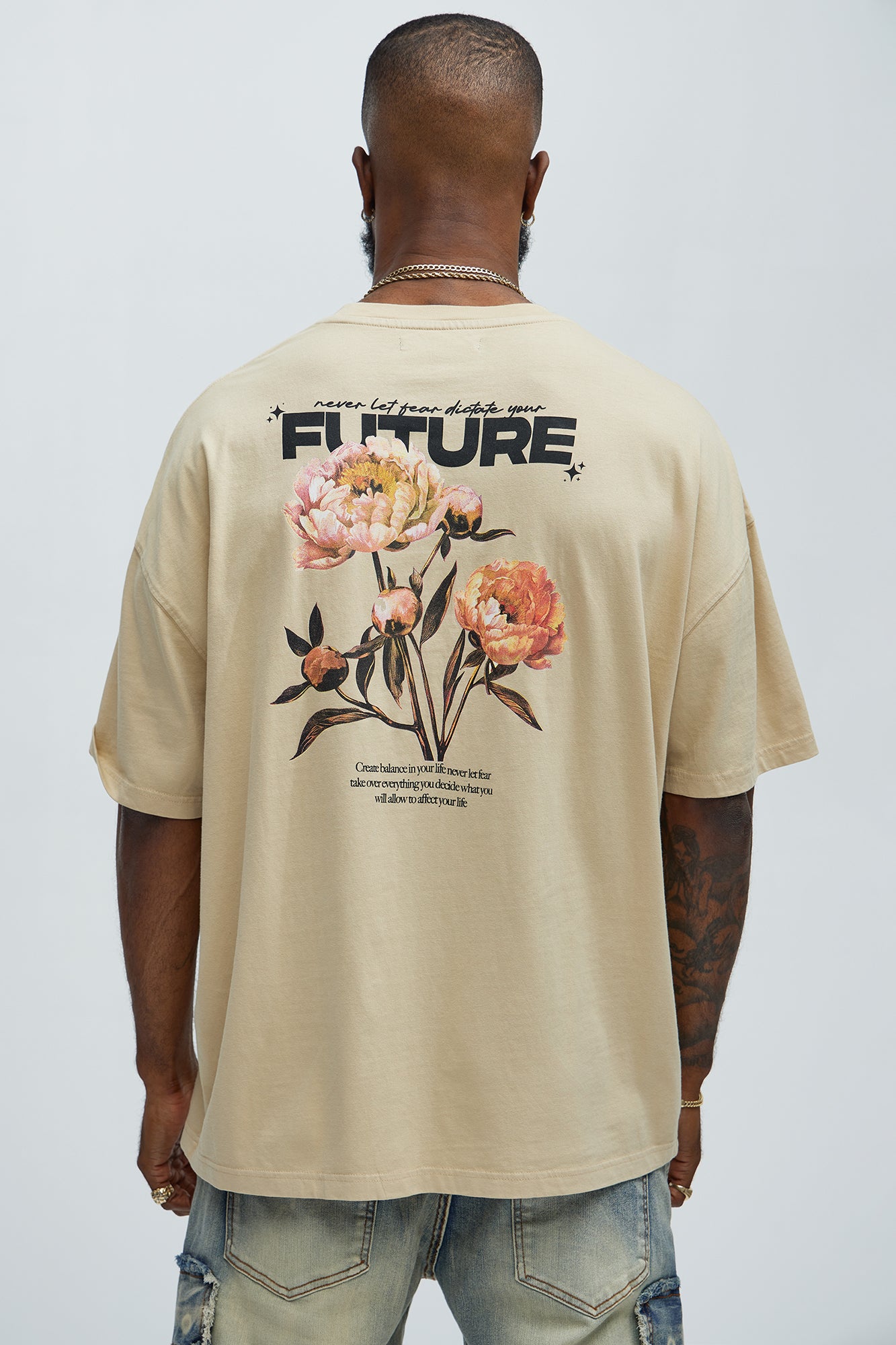 Future In Bloom Short Oversized Sleeve Tee