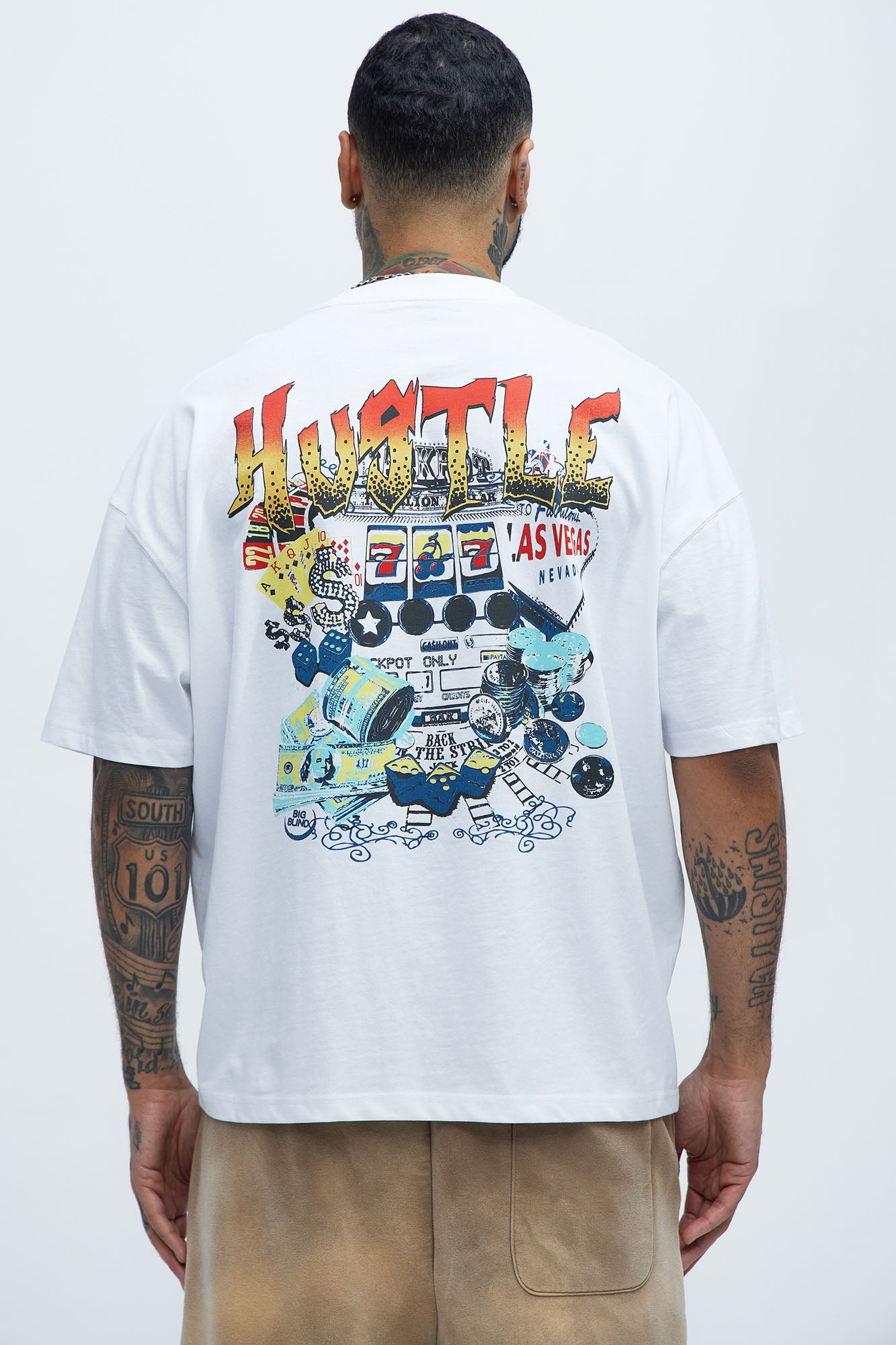 Hustle The System Oversized Short Sleeve Tee