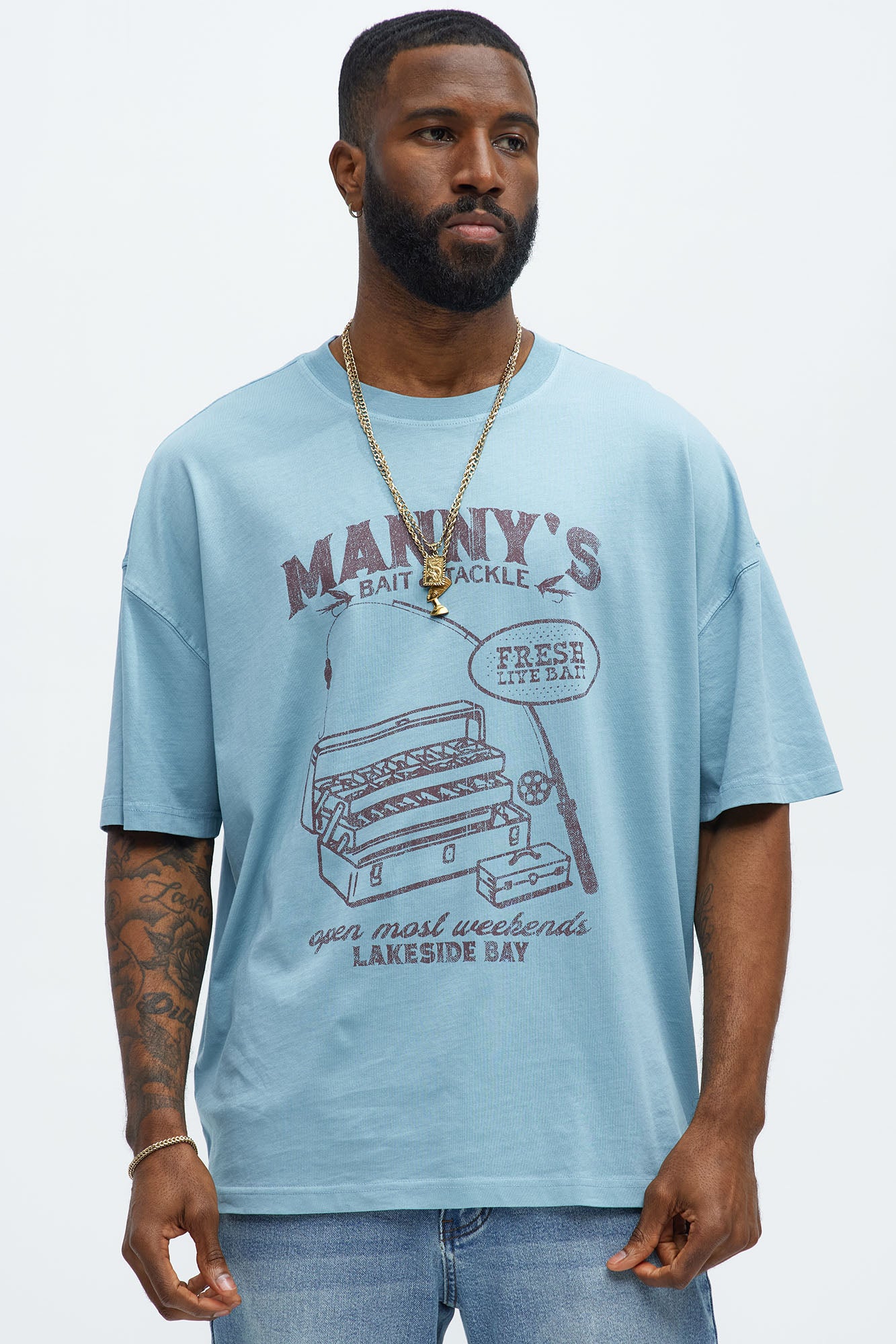 Mannys Fresh Bait Oversized Short Sleeve Tee
