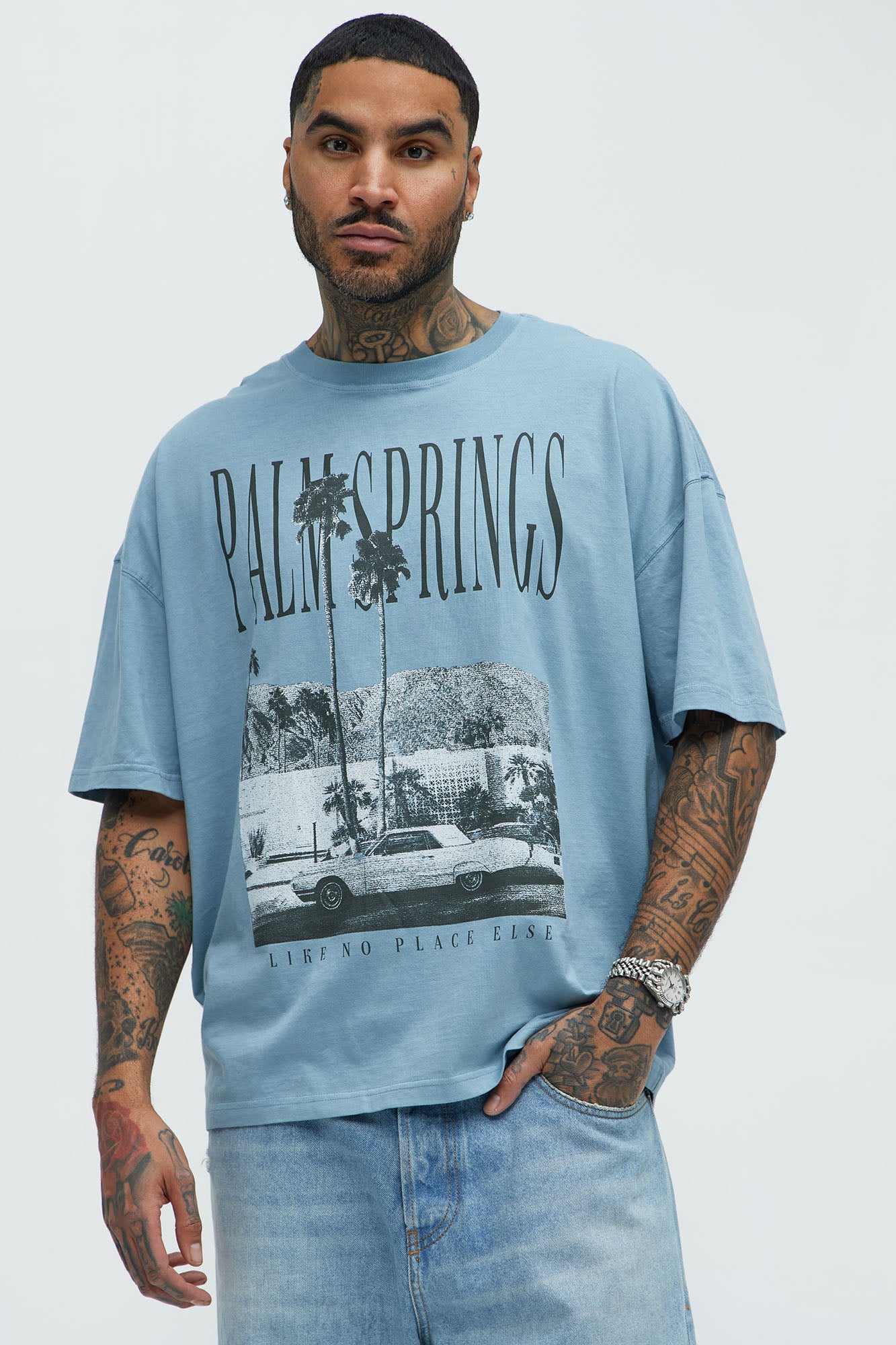 Palm Springs Oversized Short Sleeve Tee