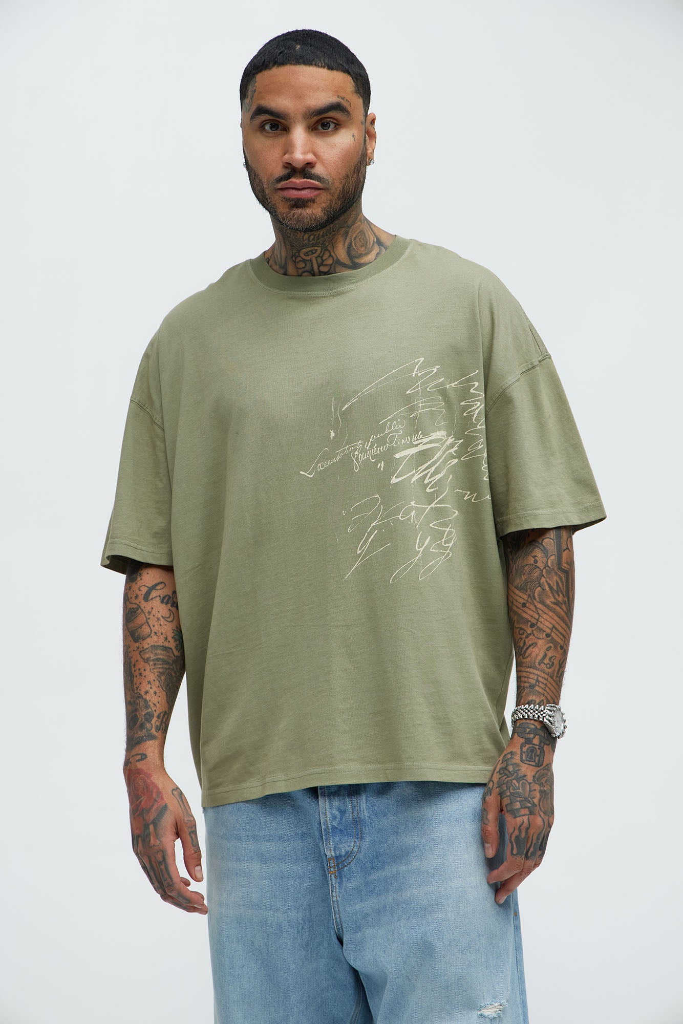 Scribble Oversized Short Sleeve Tee