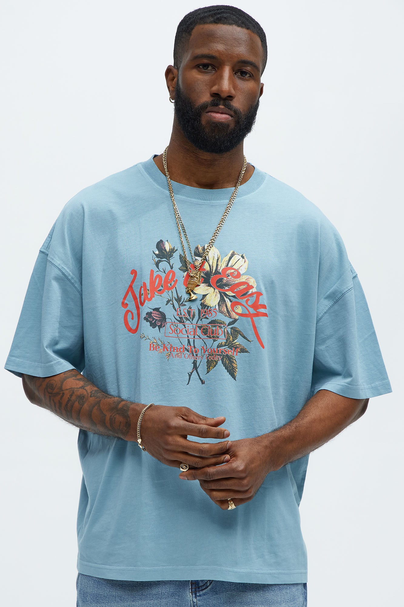 Take It Easy Oversized Short Sleeve Tee