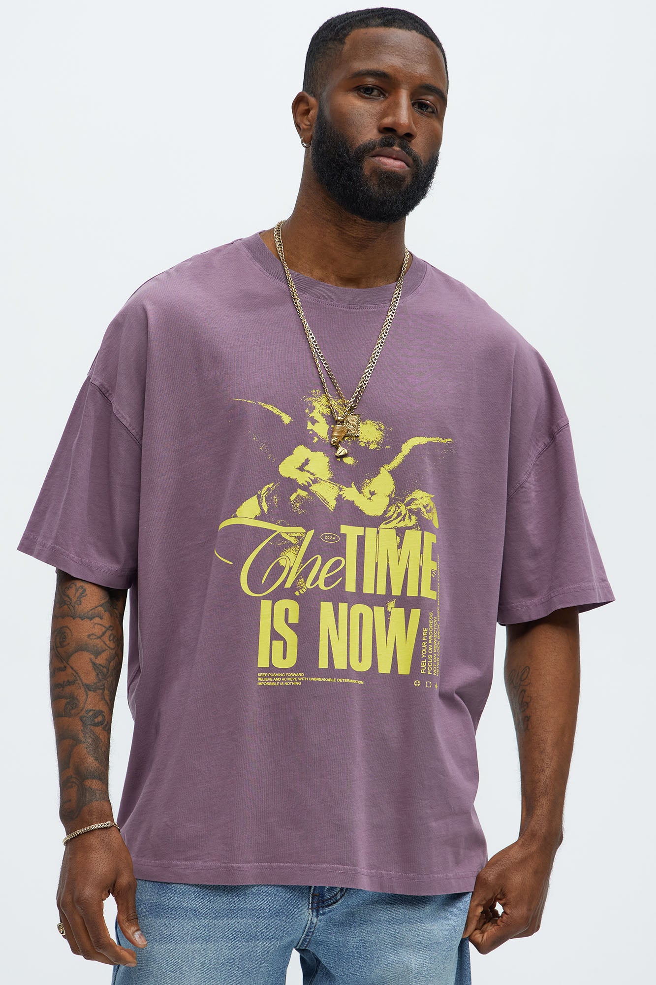 The Time Is Now Oversized Short Sleeve Tee