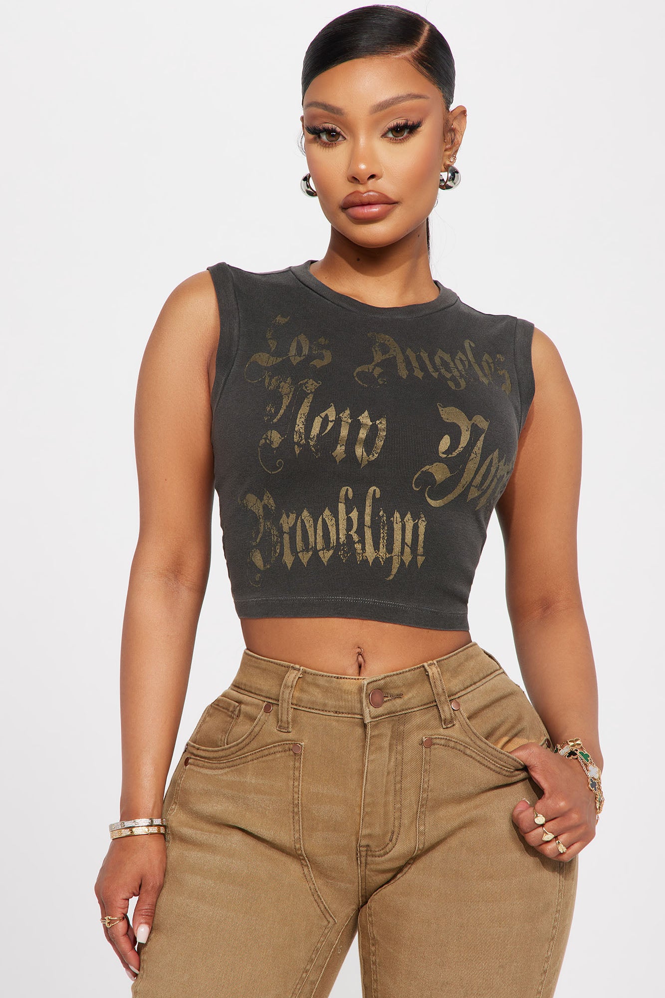 LA to NY Washed Tank Top