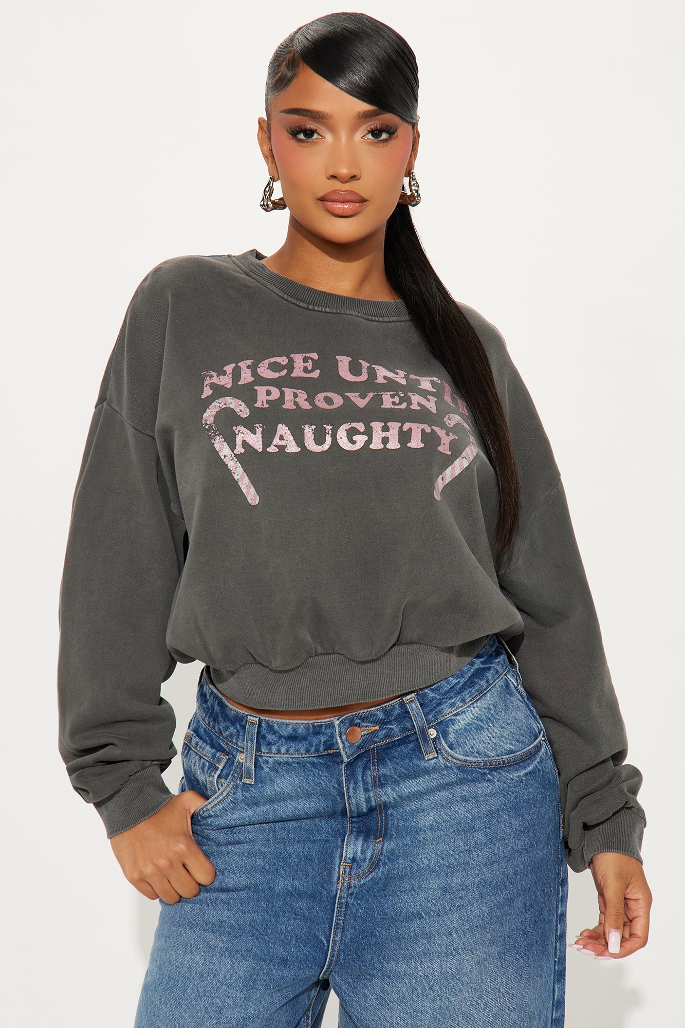 Naughty Or Nice Washed Sweatshirt