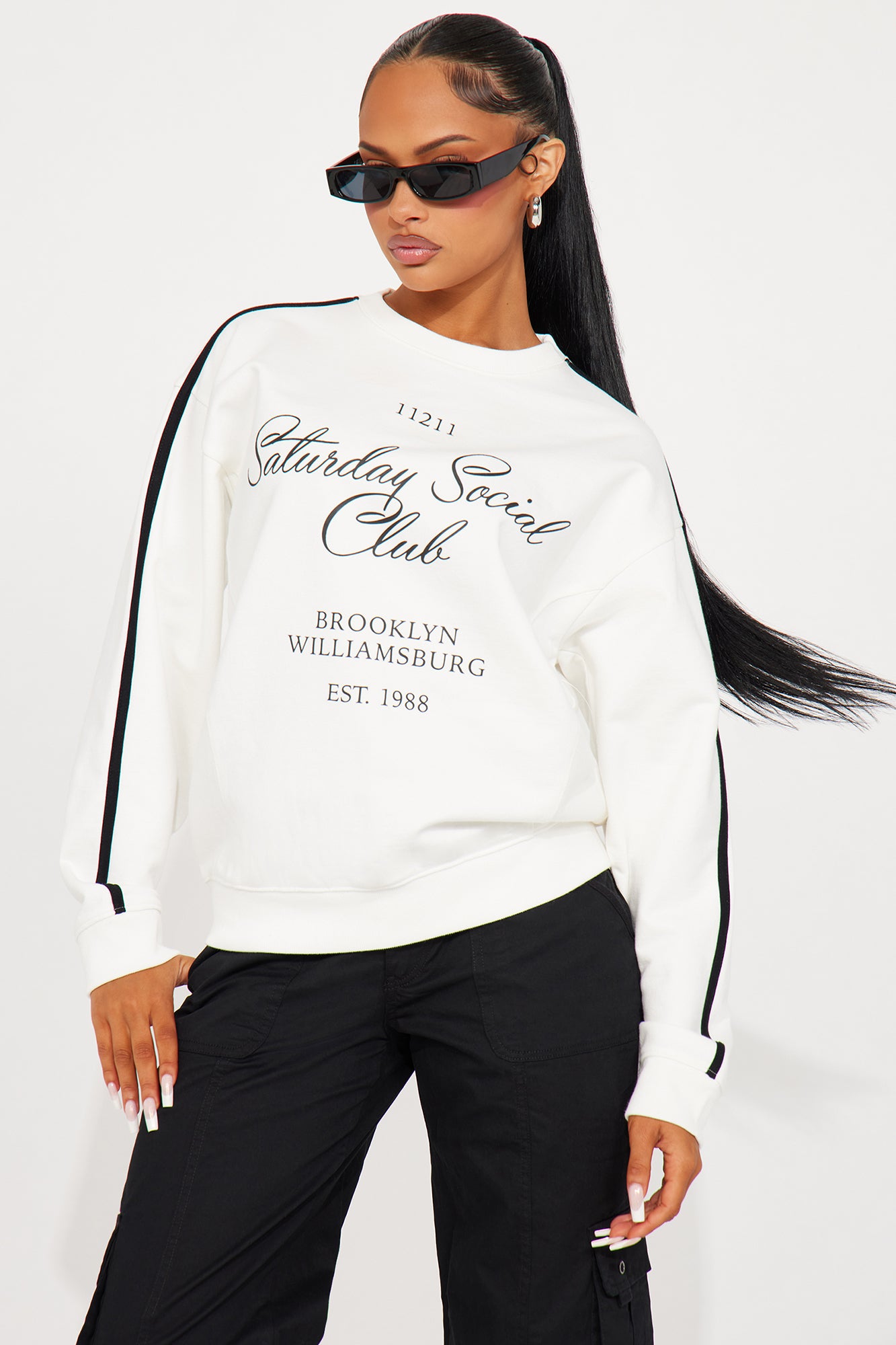 Saturday Social Club Embroidered Sweatshirt