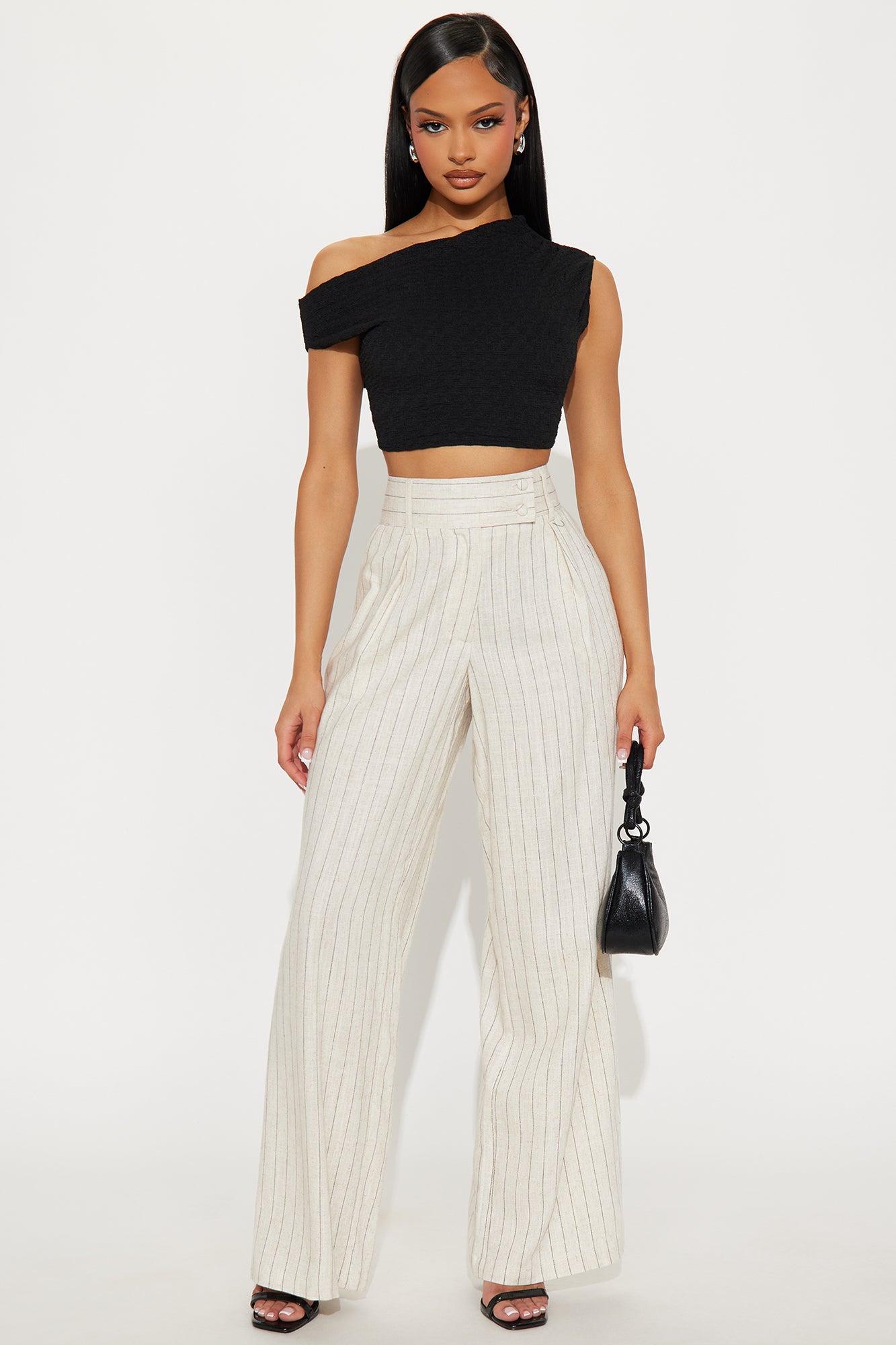 Lily Pinstripe Linen Pant