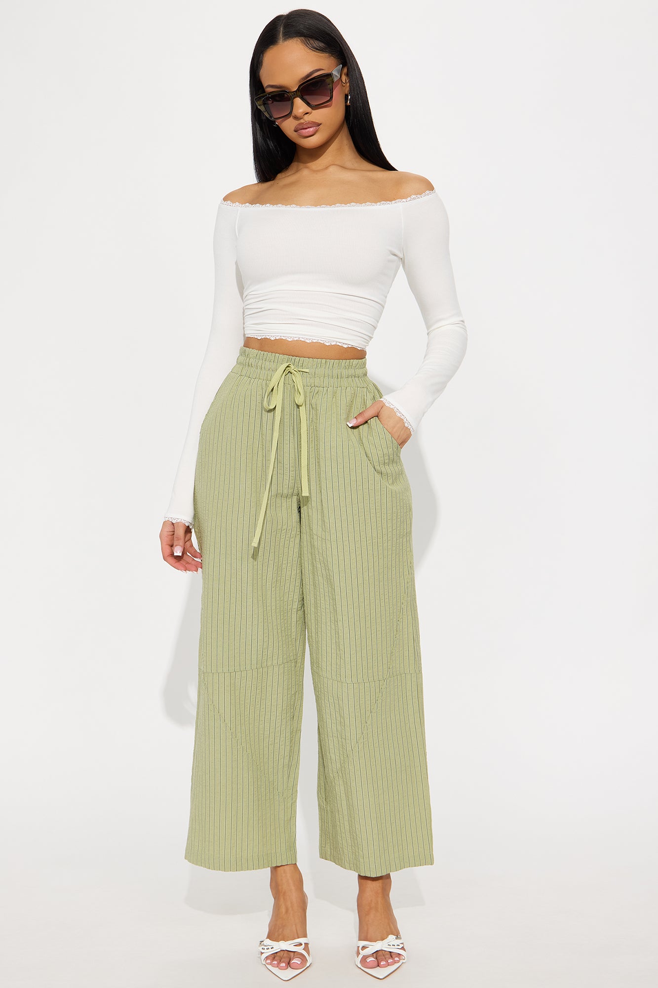 More To Come Pinstripe Pant
