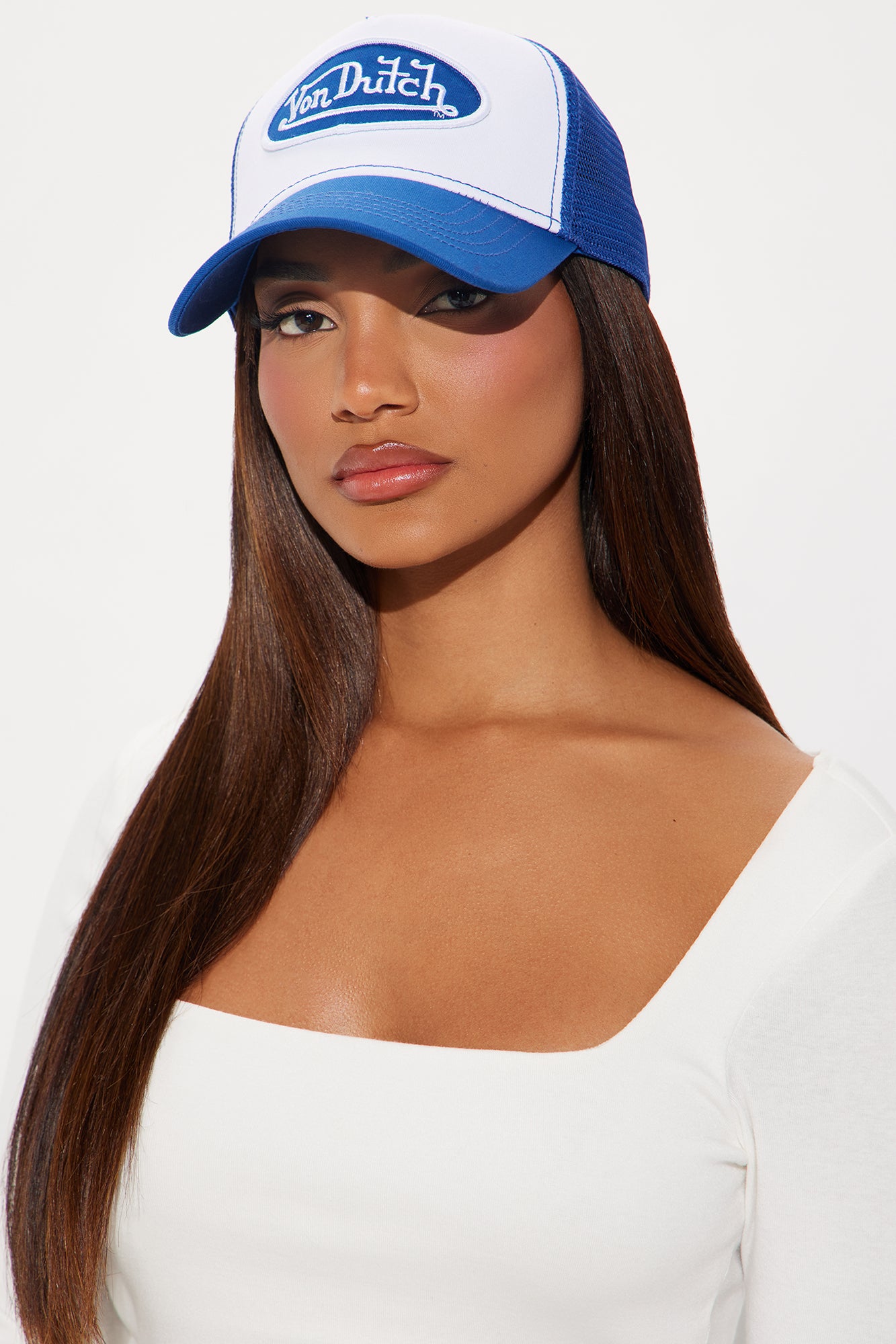 Von Dutch Blue & White Trucker Hat