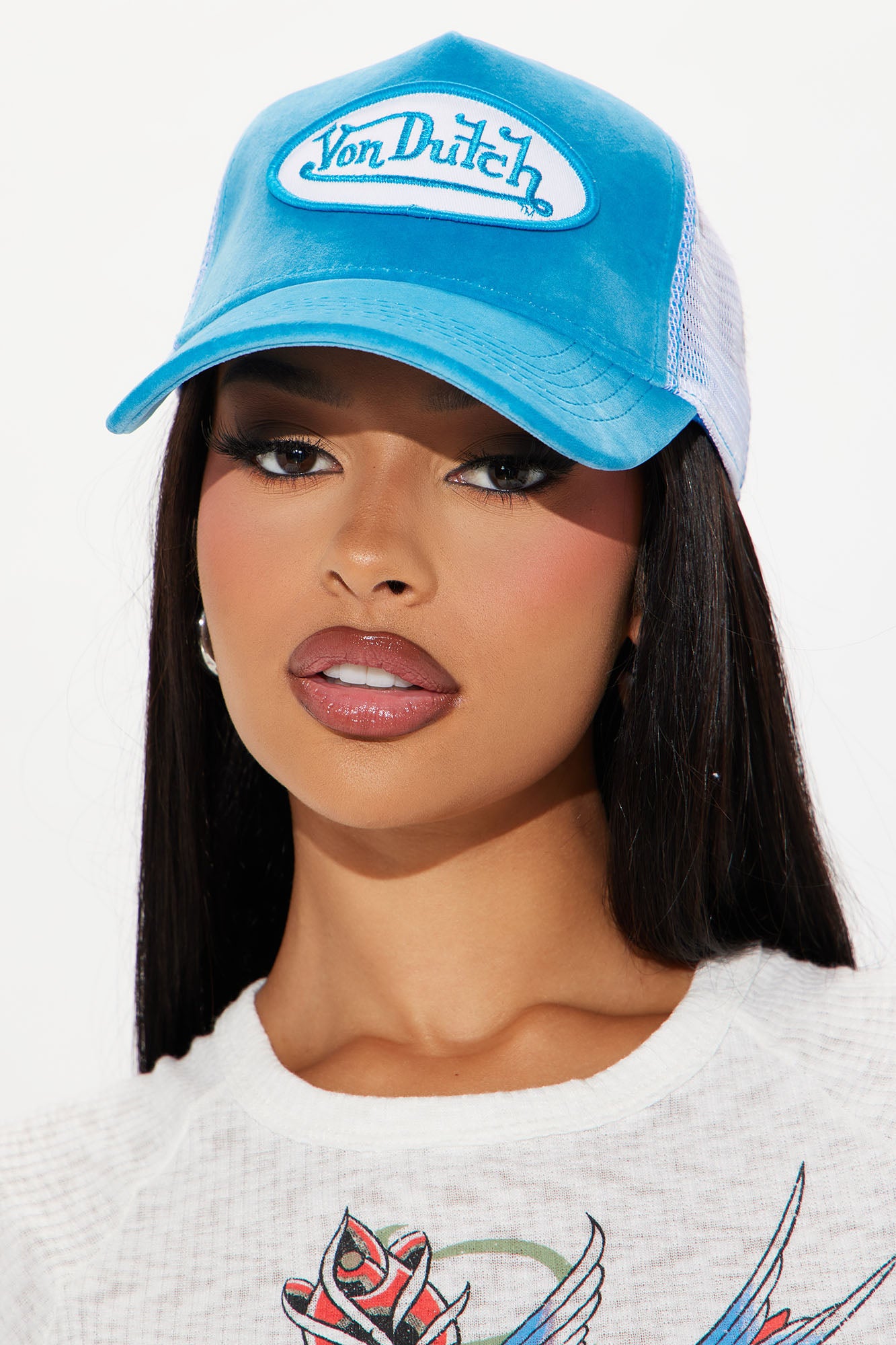 Von Dutch Blue Velvet Trucker Hat