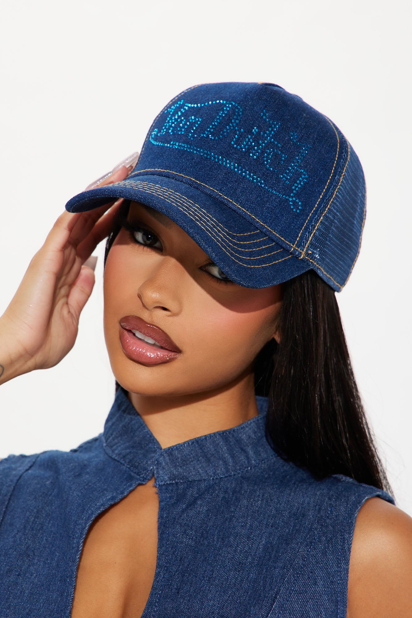 Von Dutch Dark Stone Denim Trucker Hat