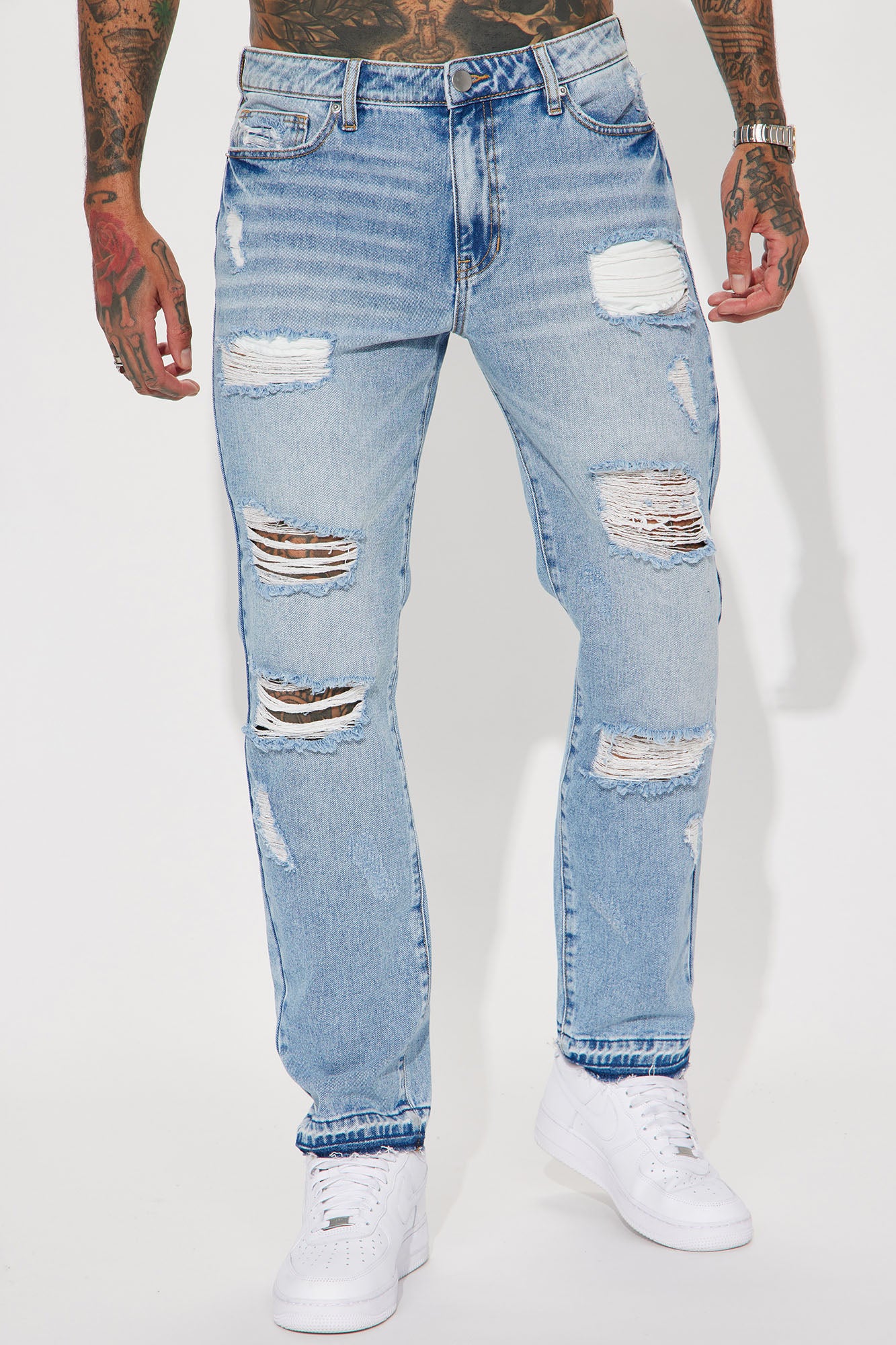 The Individual Ripped Straight Jeans