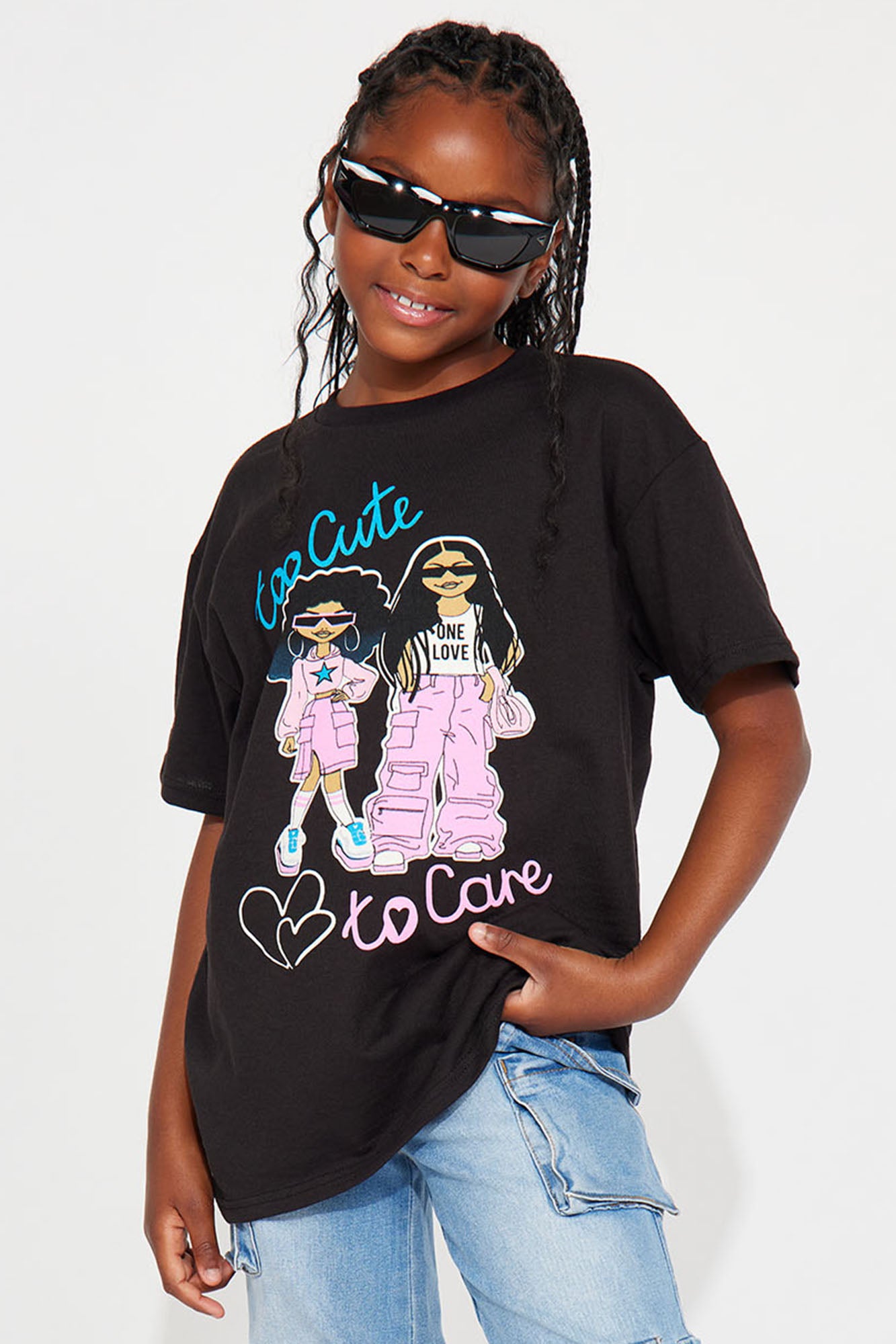 Mini Too Cute To Care Short Sleeve Tee