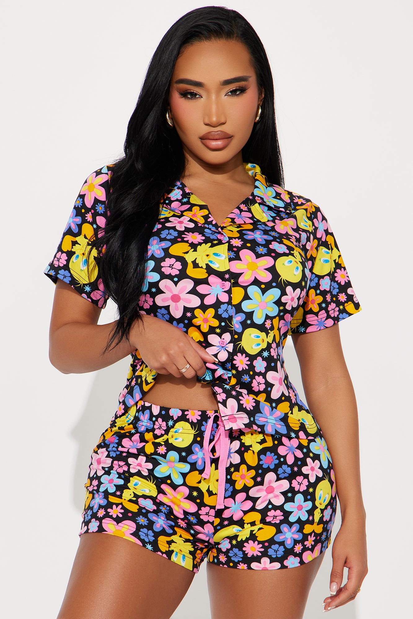 Flower Power Tweety PJ Short Set