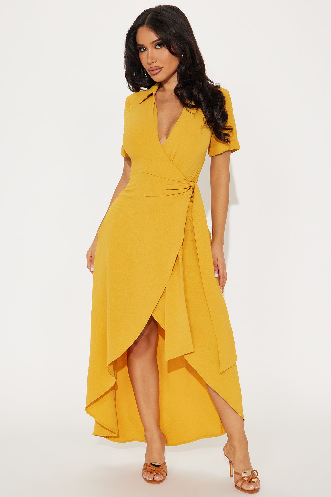 Nina Surplice Maxi Dress