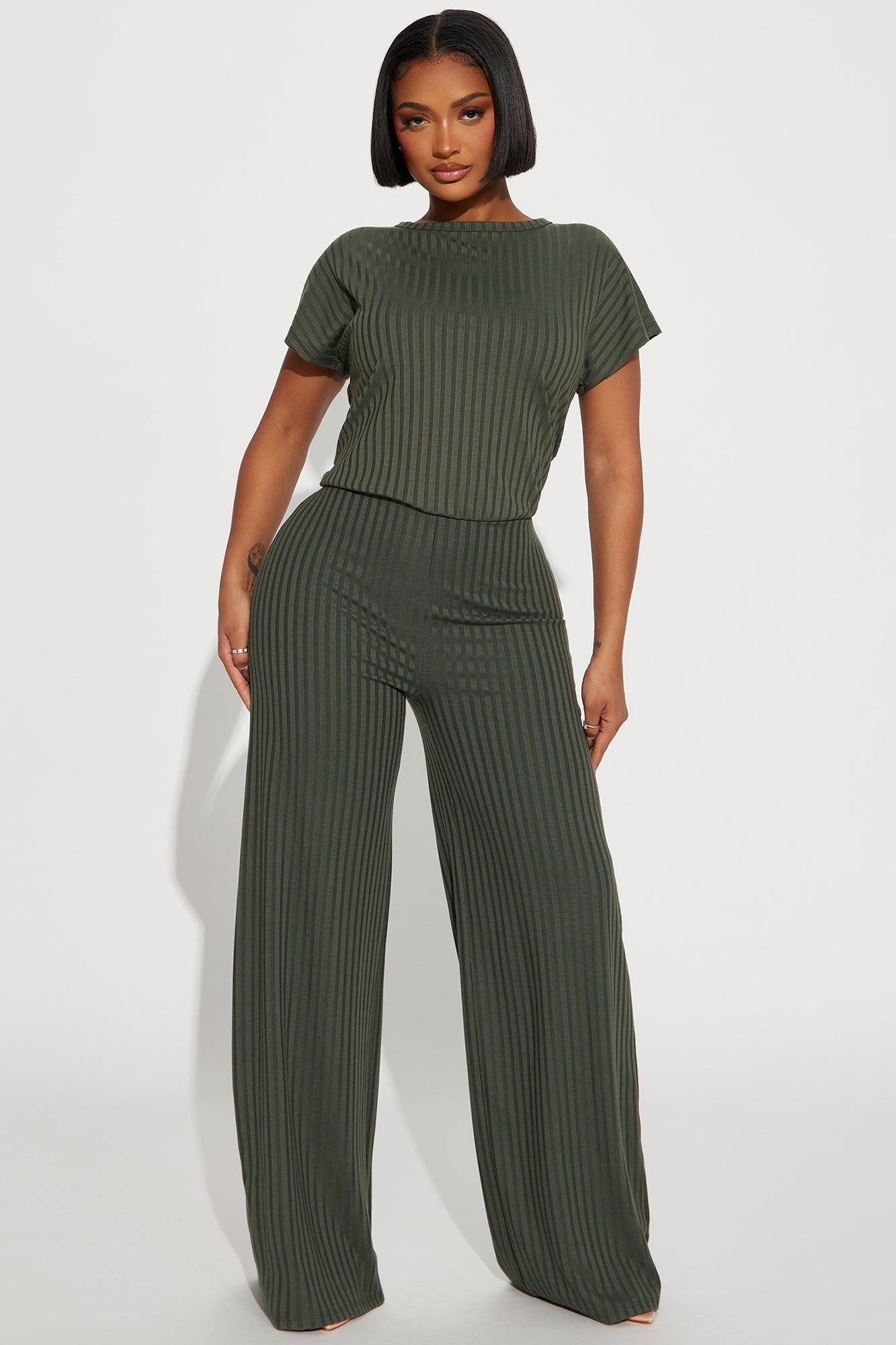 Too Little Too Late Ribbed Jumpsuit