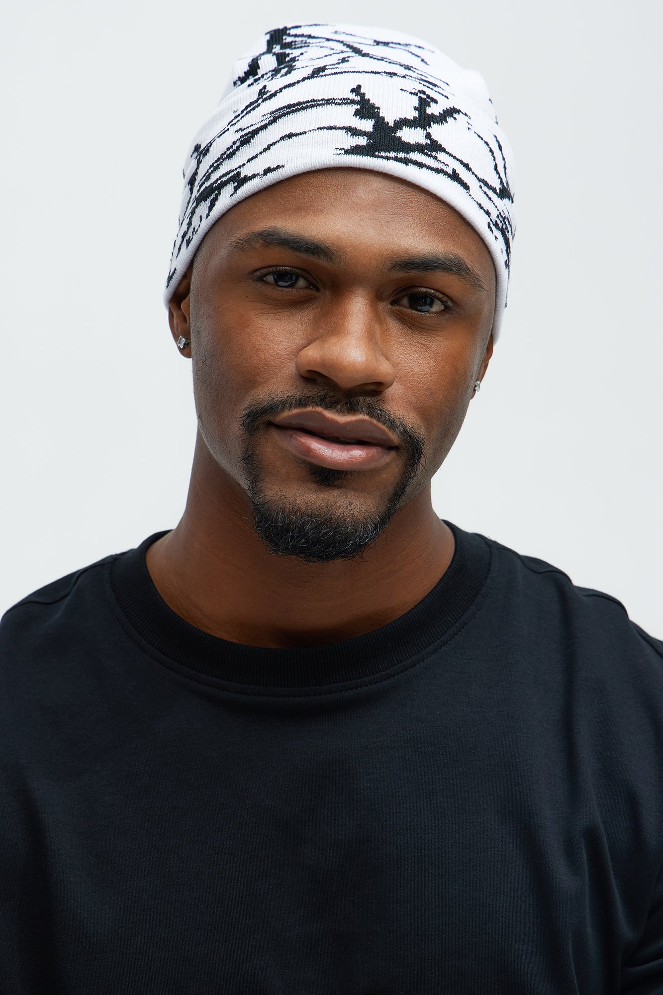 Lightning Graphic Skull Cap Beanie