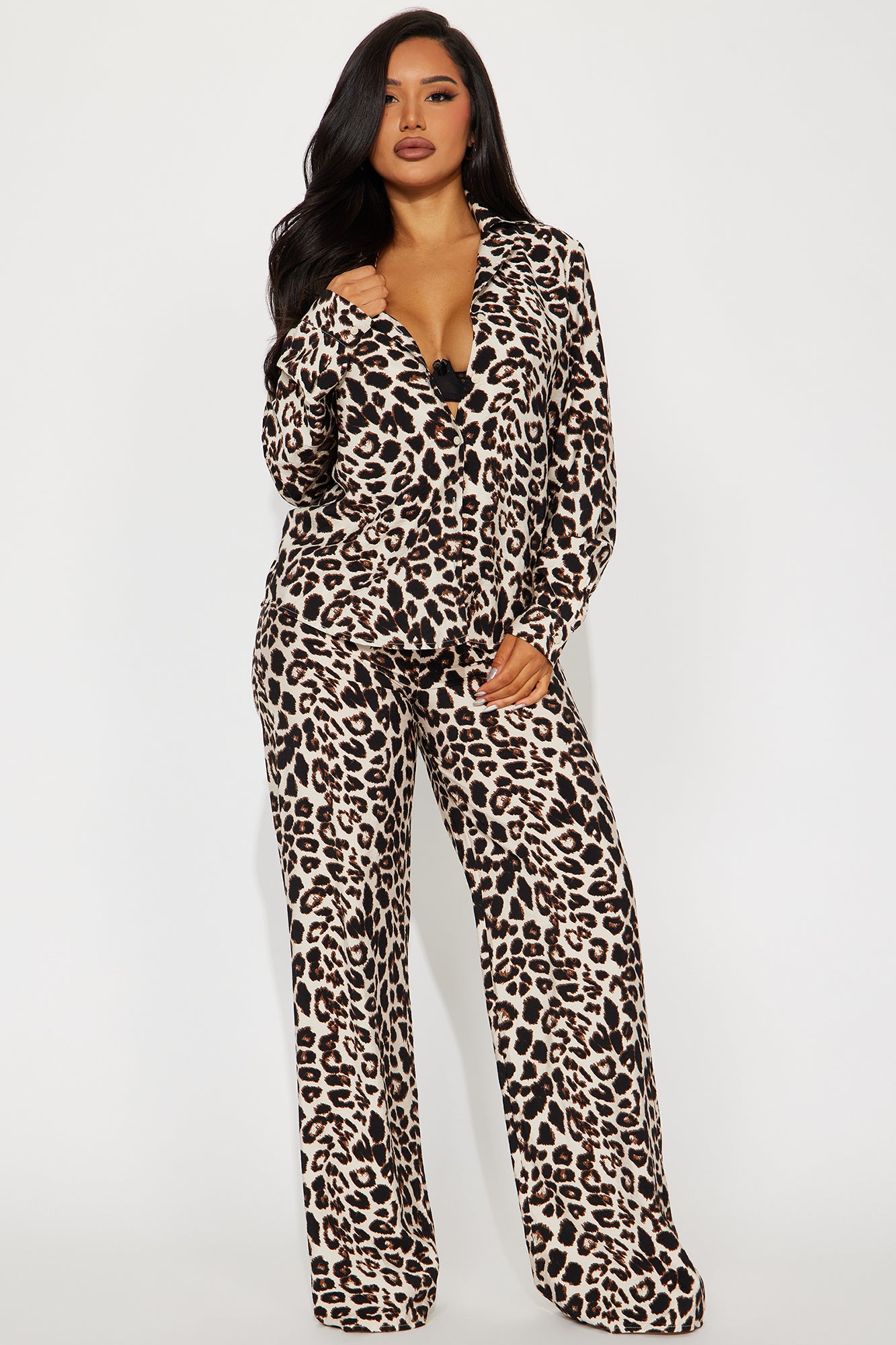 Mikala Leopard Print Pant Set