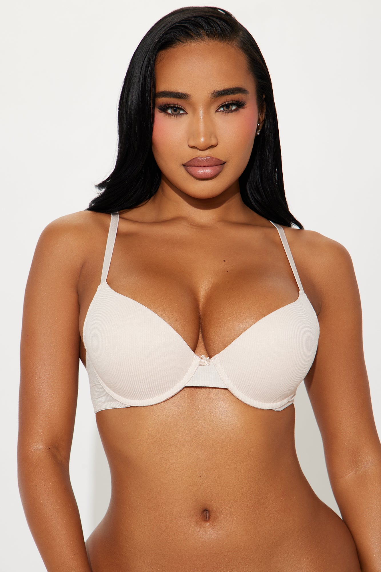 Besties Push Up Ribbed Demi Bra