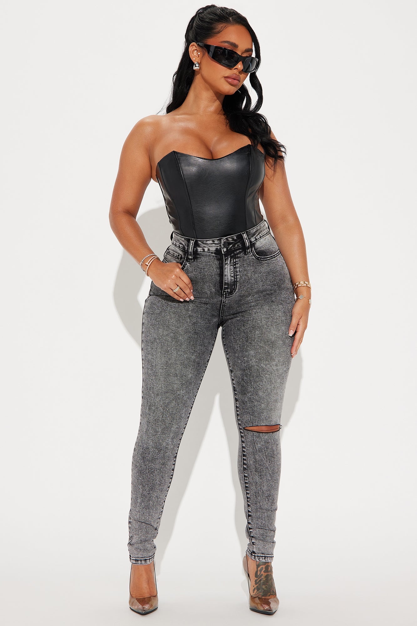 Don't Rush Tinted Stretch Skinny Jeans