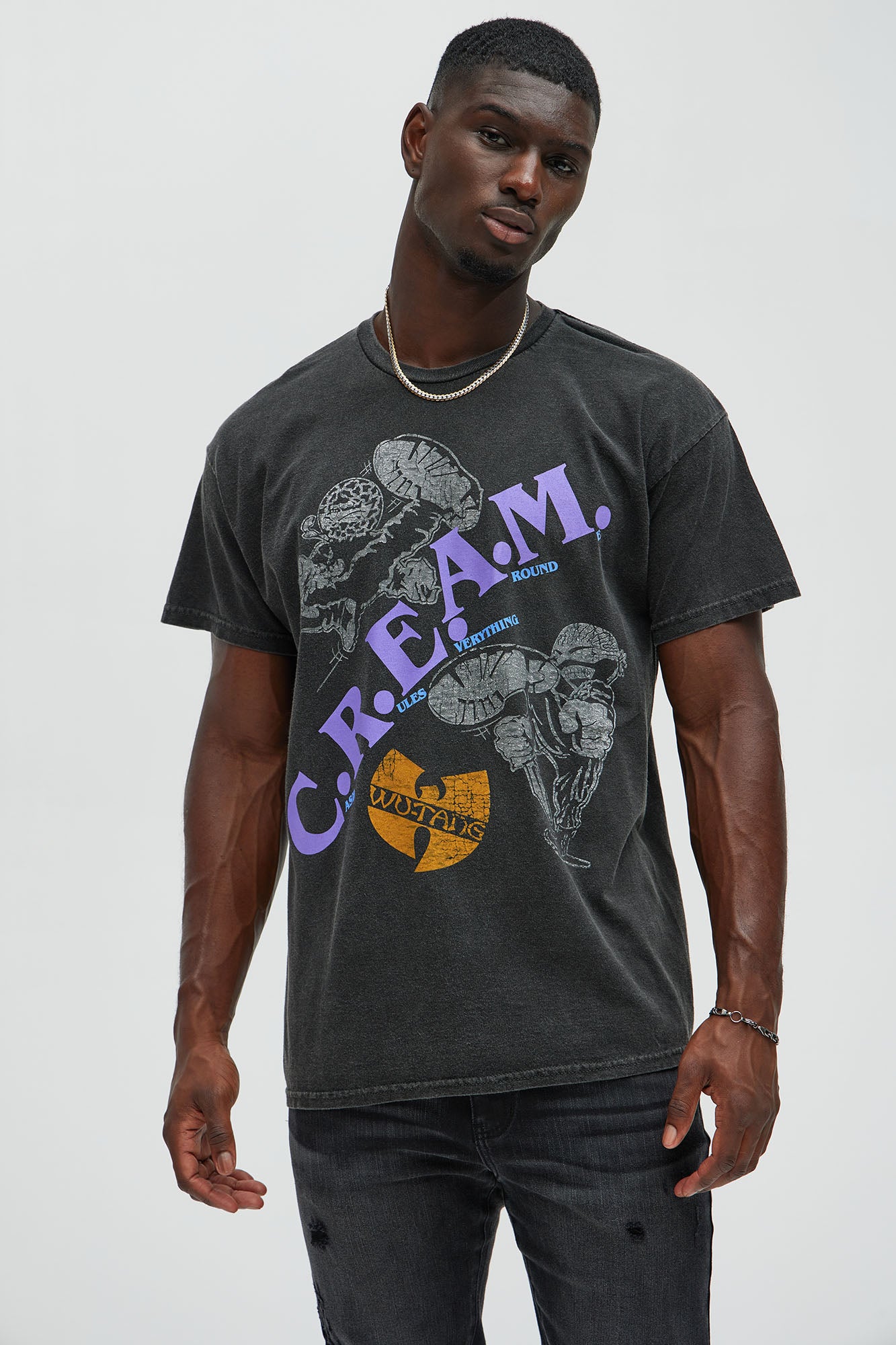 Wu Tang Clan C.R.E.A.M. Oversized Short Sleeve Tee