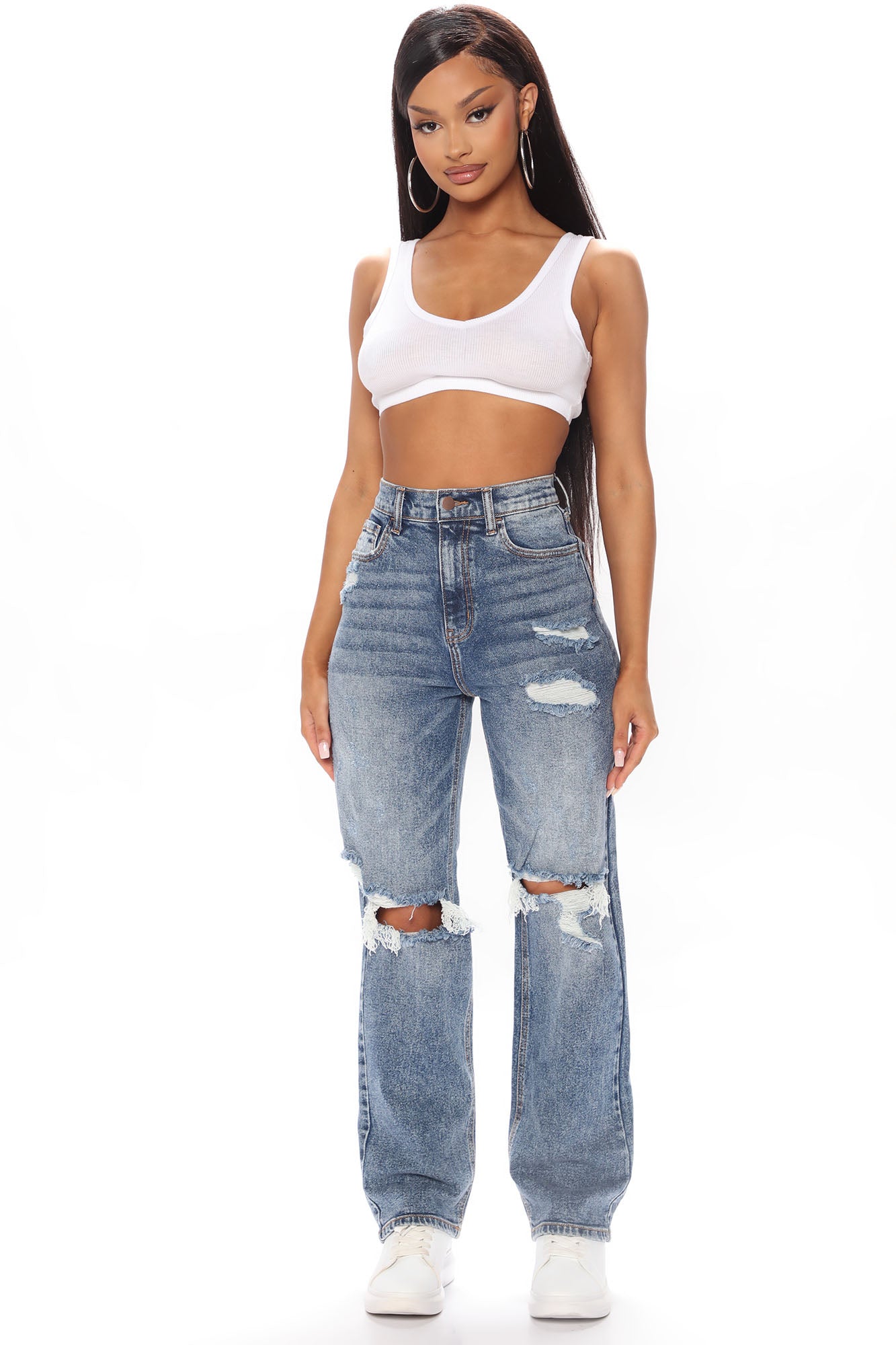 Go Off Boyfriend Distressed Jeans