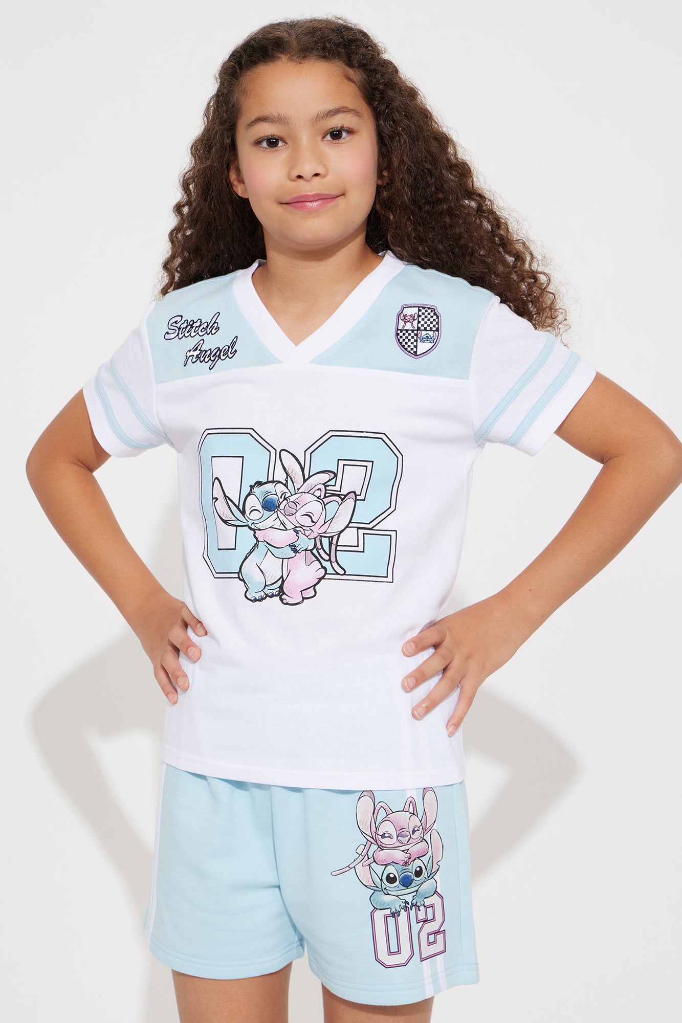 Mini Stitch And Angel Short Set