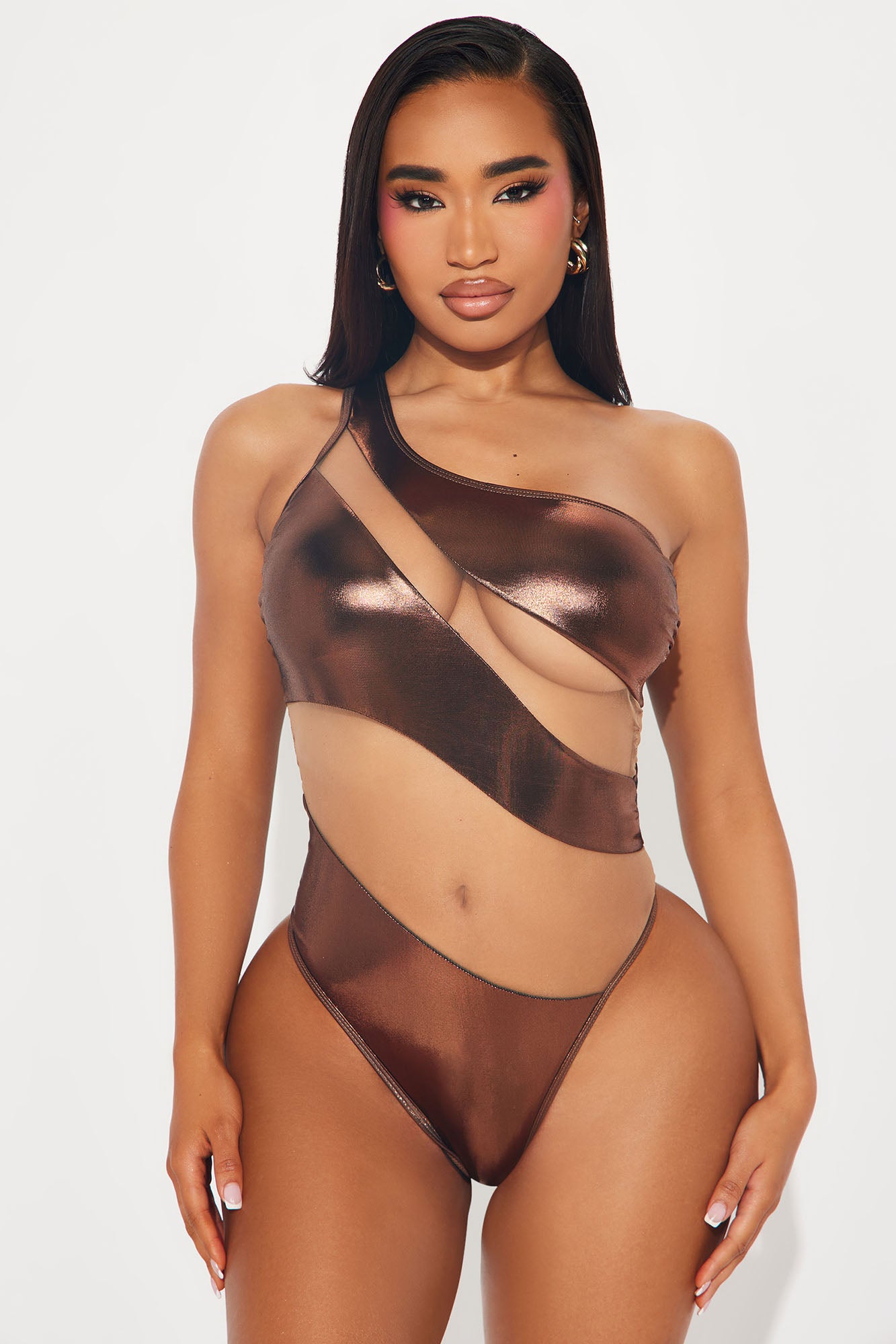 Island Hideout Cutout Mesh One Piece Swimsuit