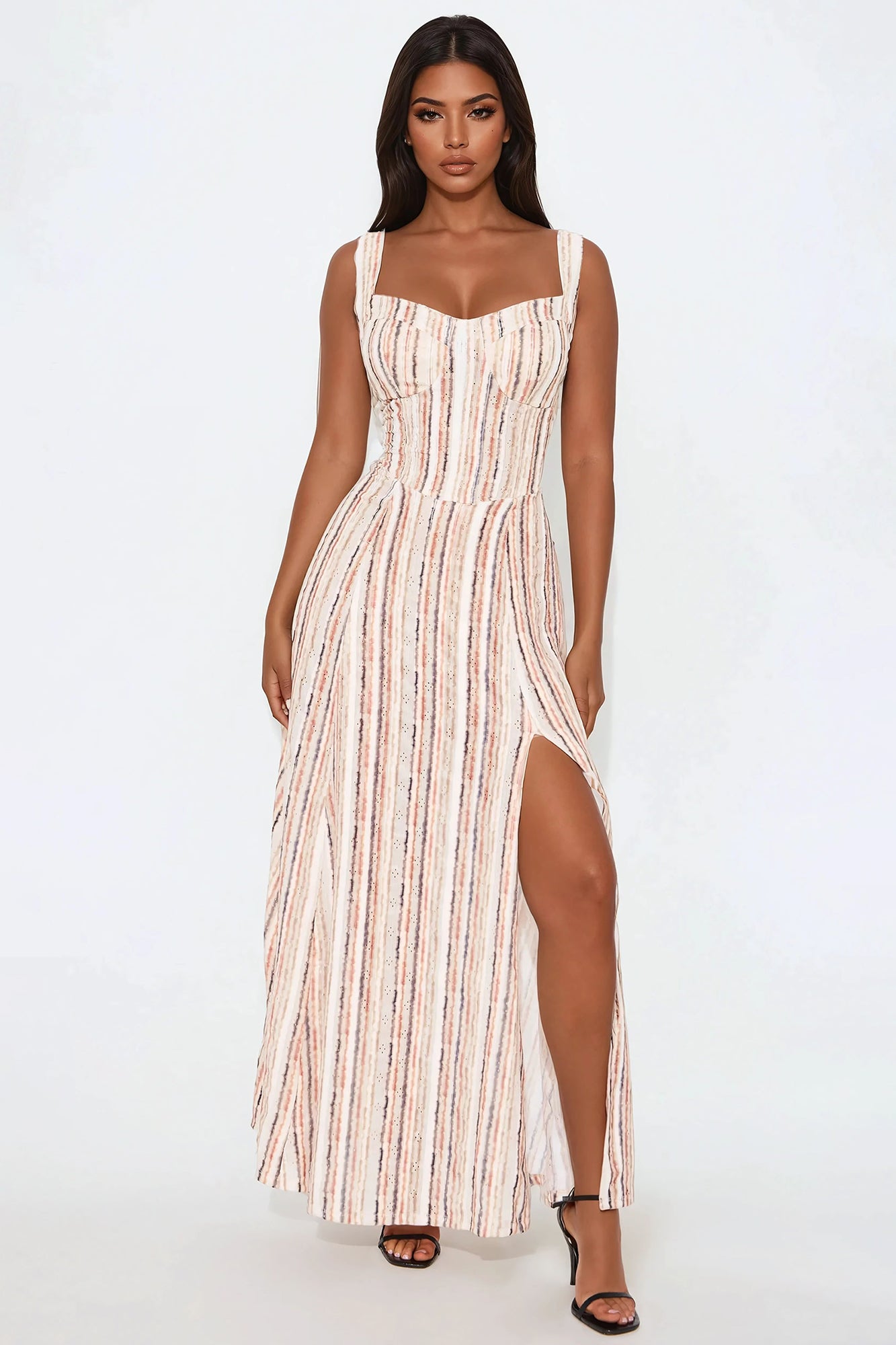 Angie Striped Maxi Dress