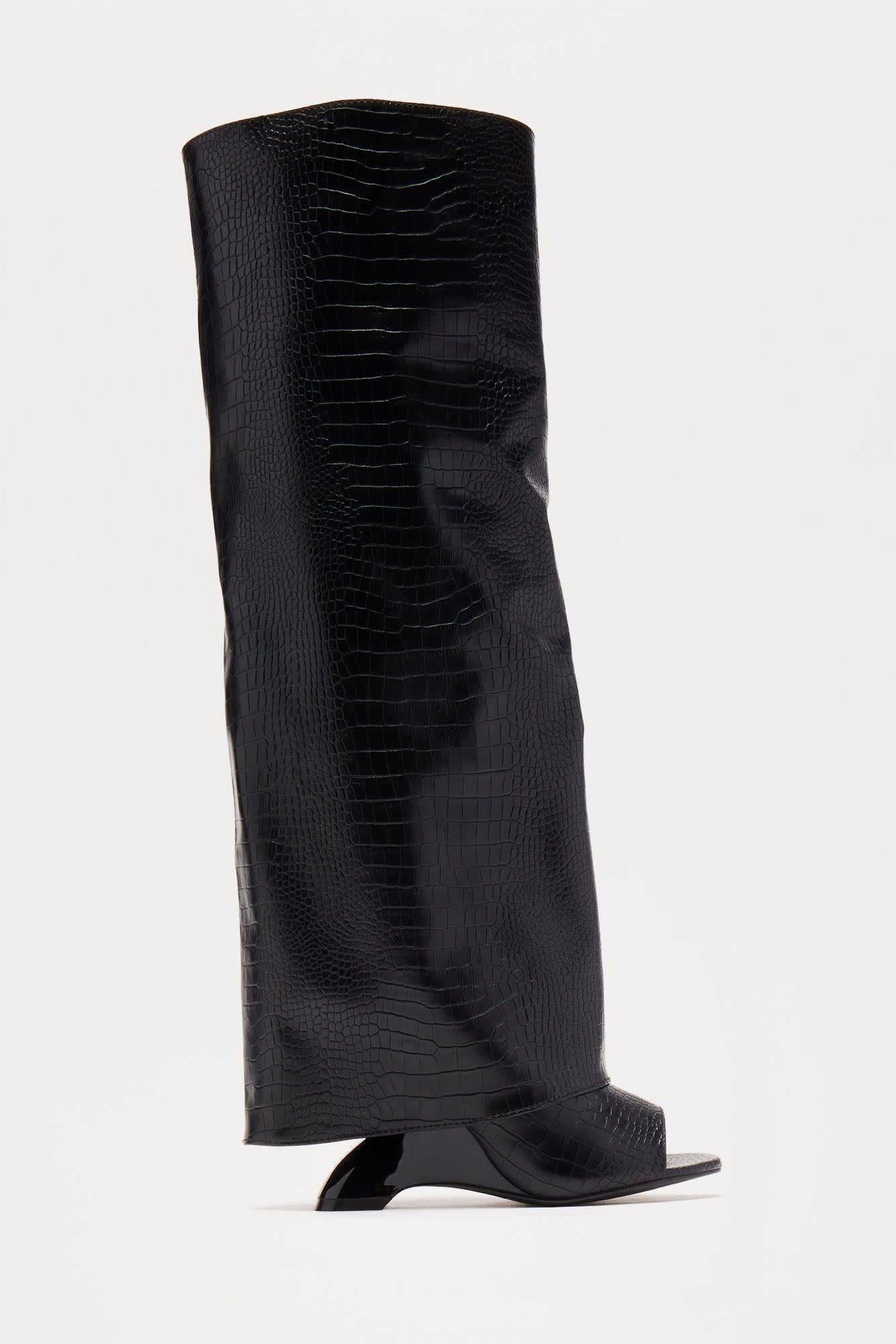 Theo Croc Knee High Boots