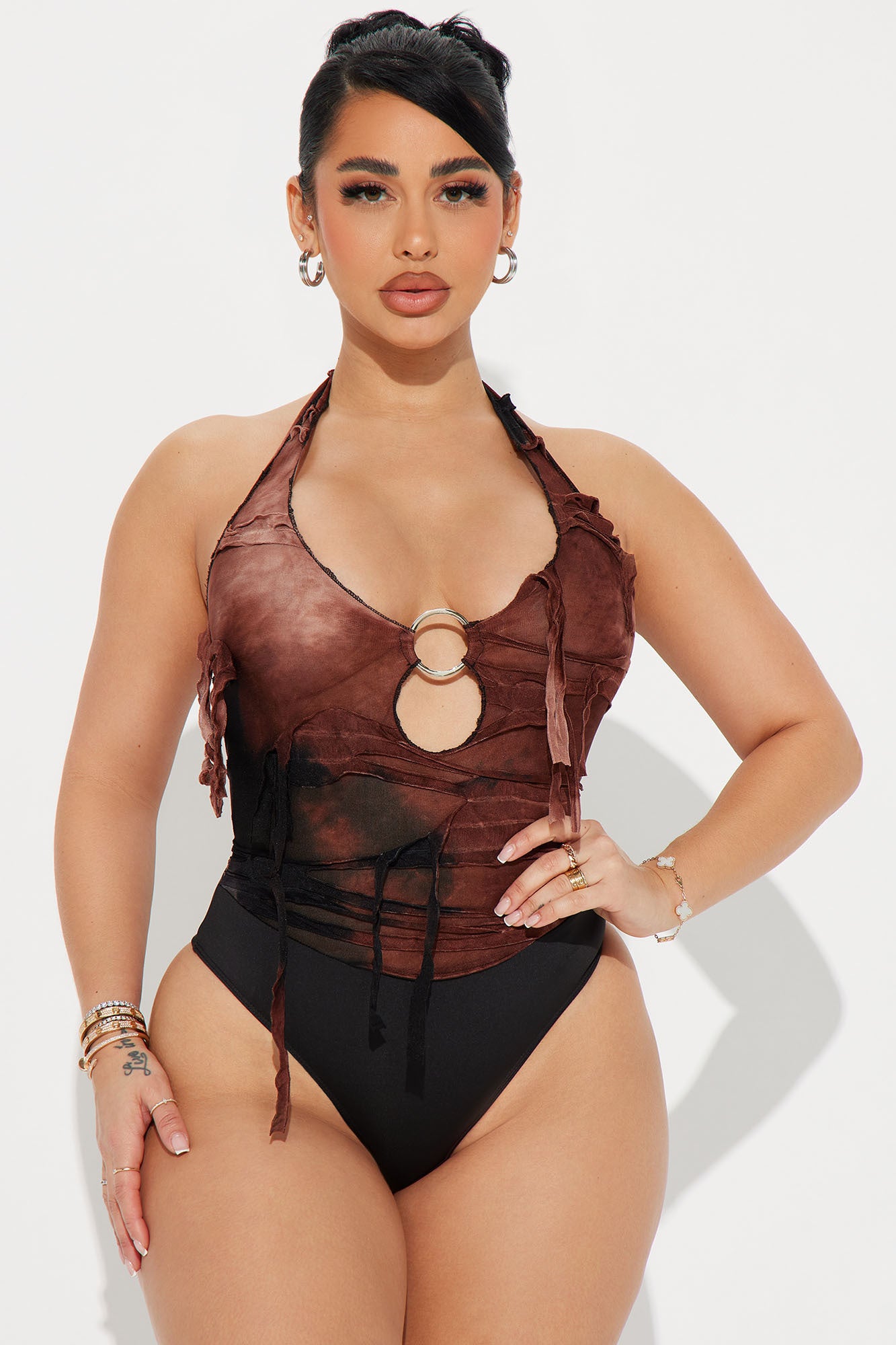 Showing Off Distressed Bodysuit