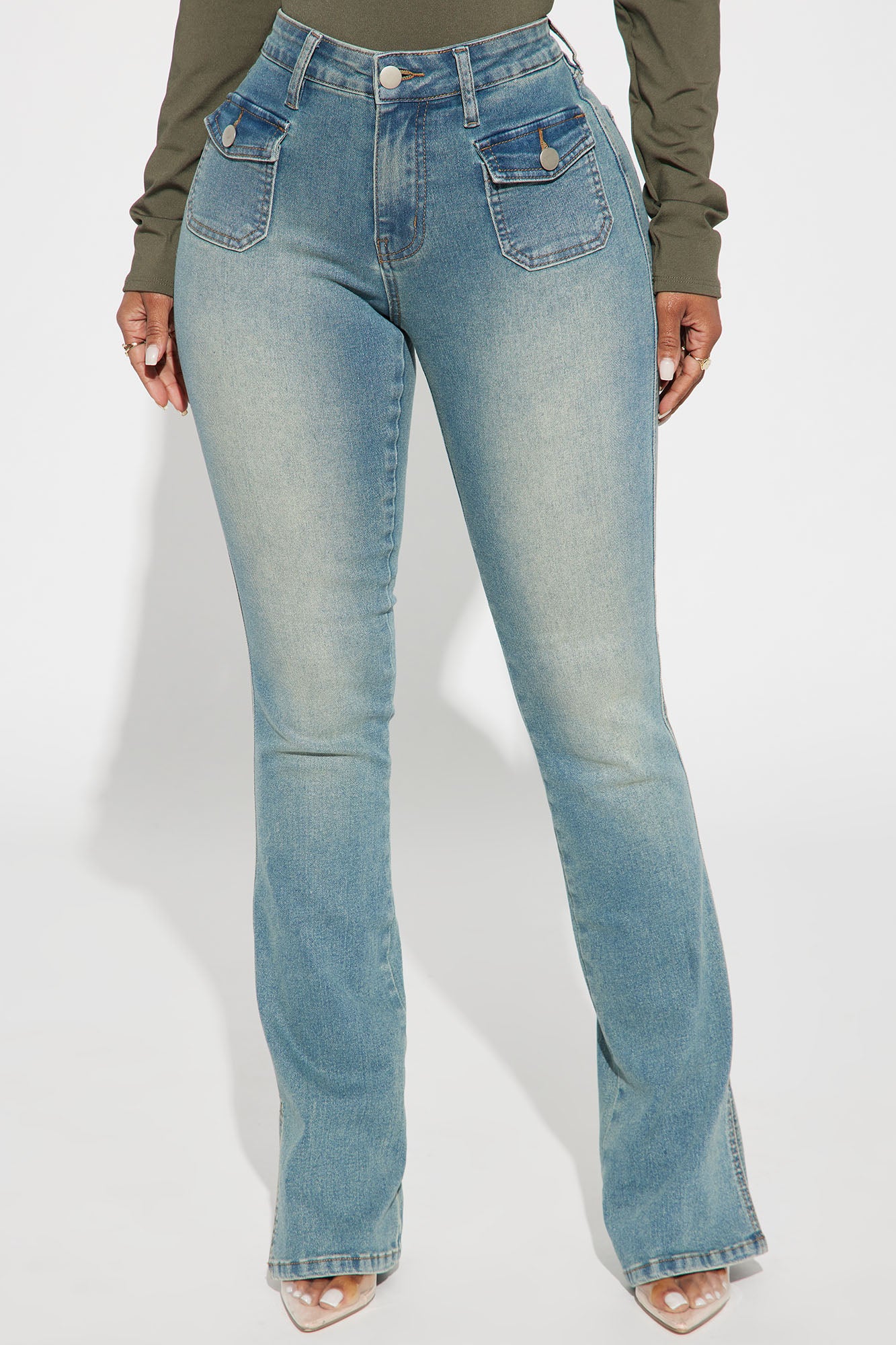 Desert State Y2K Tinted Stretch Bootcut Jeans